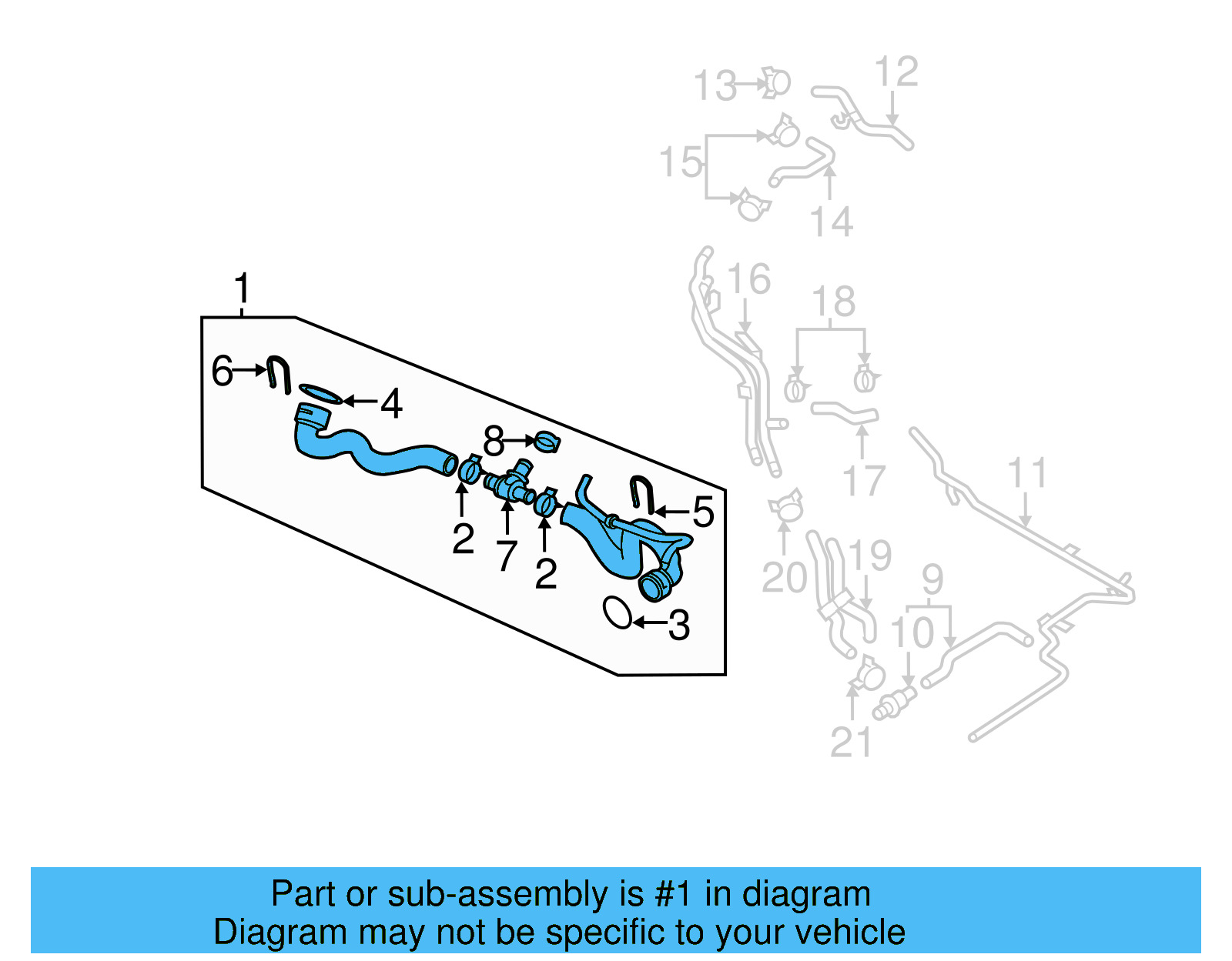 Upper Hose 3C0-122-101-GJ - View 17
