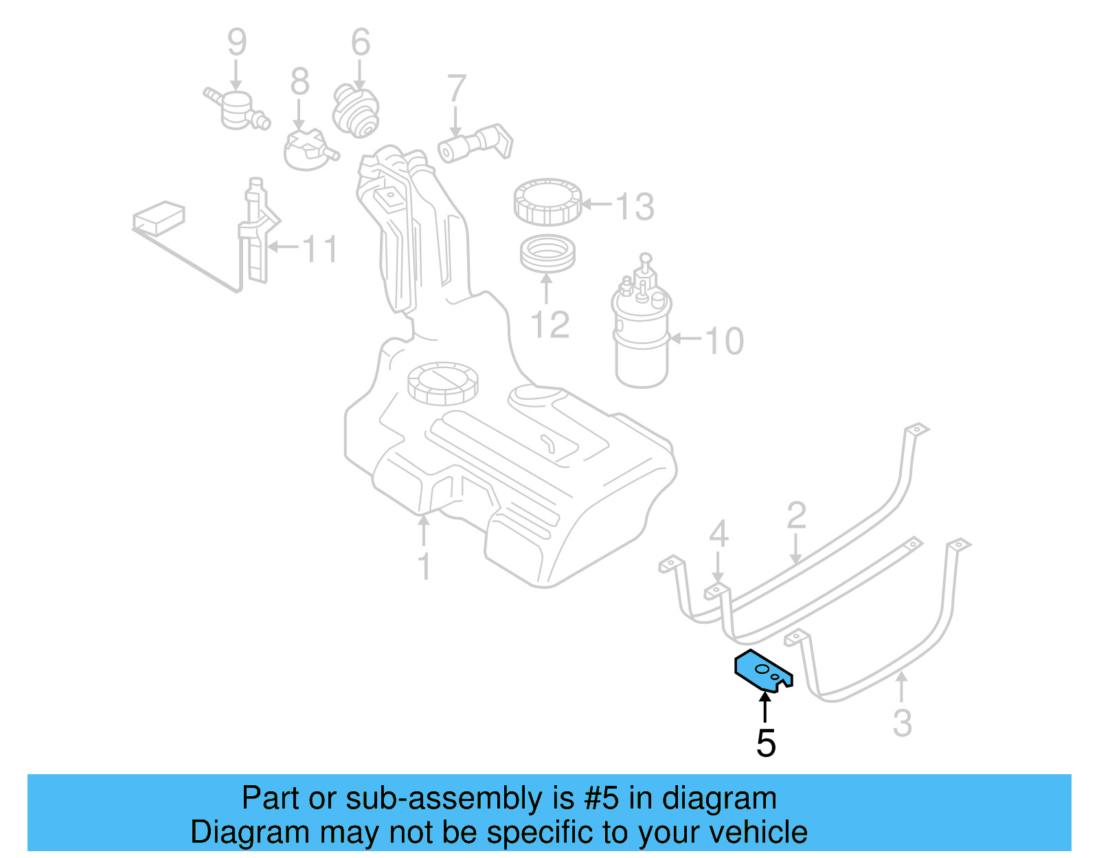 Fuel Tank Bracket 8D0-201-661 - View 7