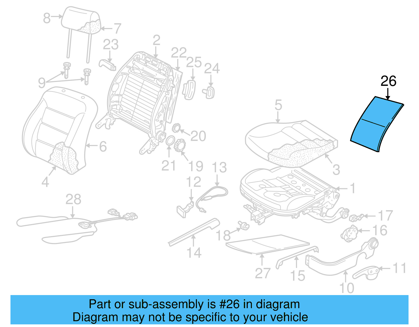 Seat Back Heater 1J0-963-557-C - View 12