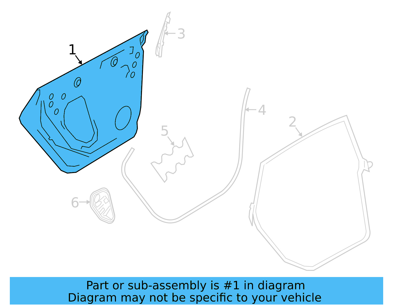 Door Shell 3G8-833-055-N - View 4