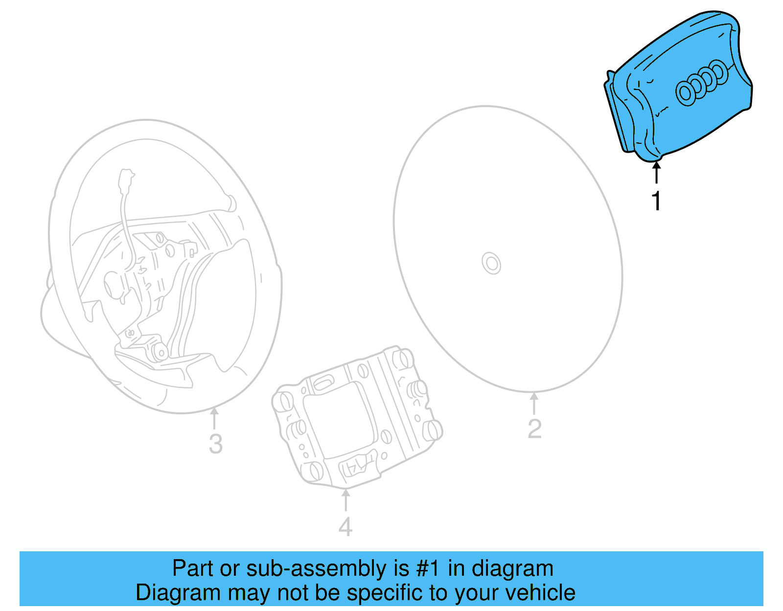 Driver Air Bag 3B0-880-201-J-4EC - View 5