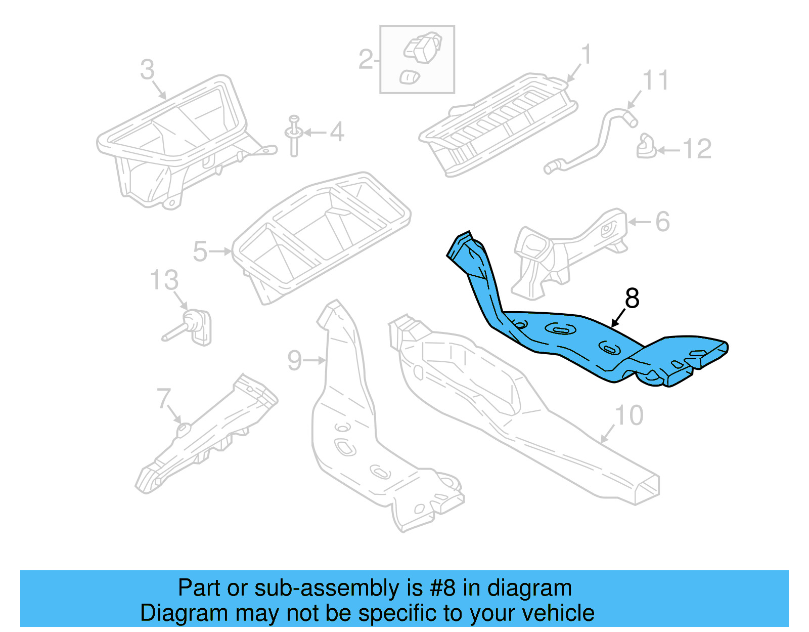 Rear Duct 5Q0-819-806-F - View 9