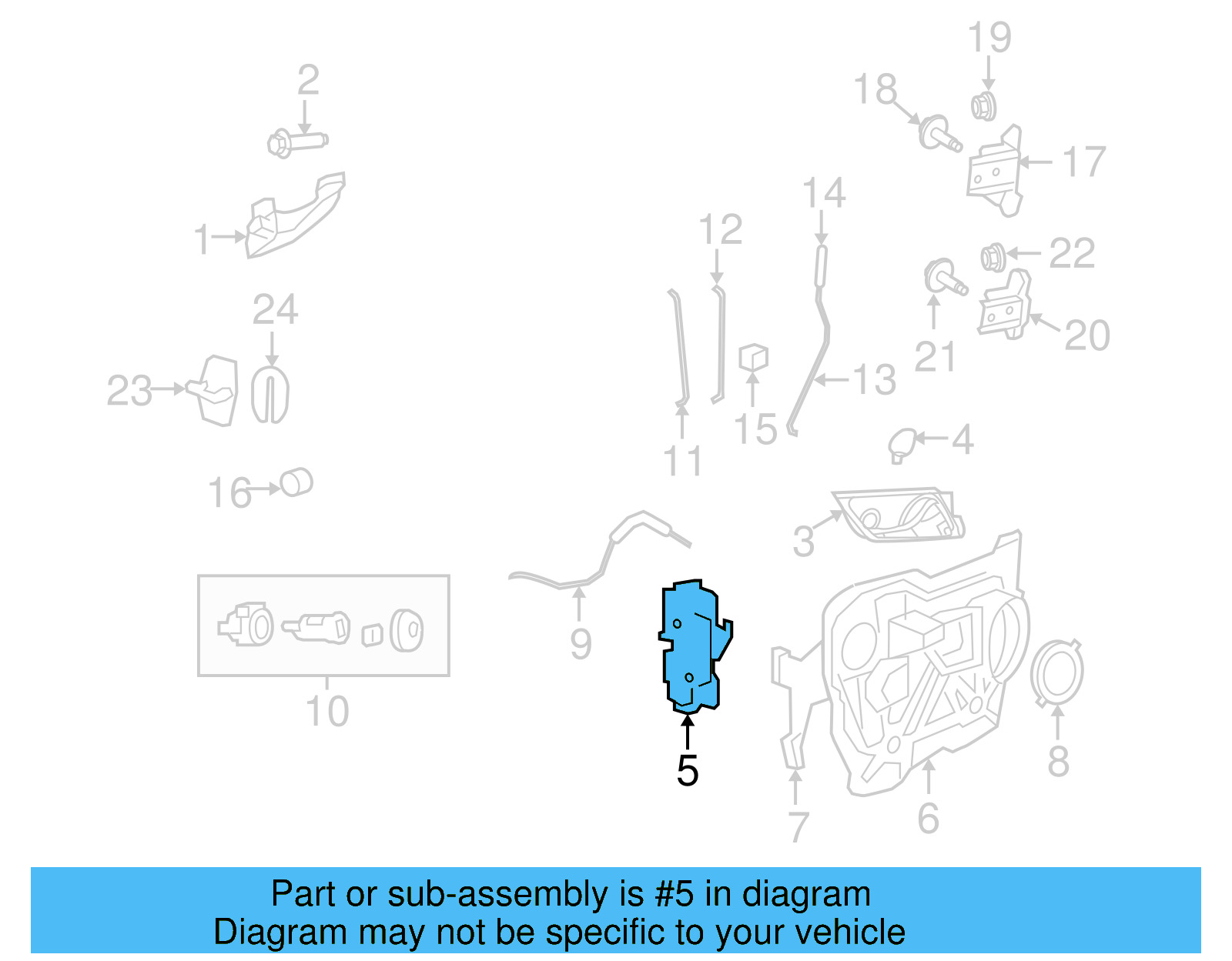 Lock Actuator 7B0-837-015-E - View 5