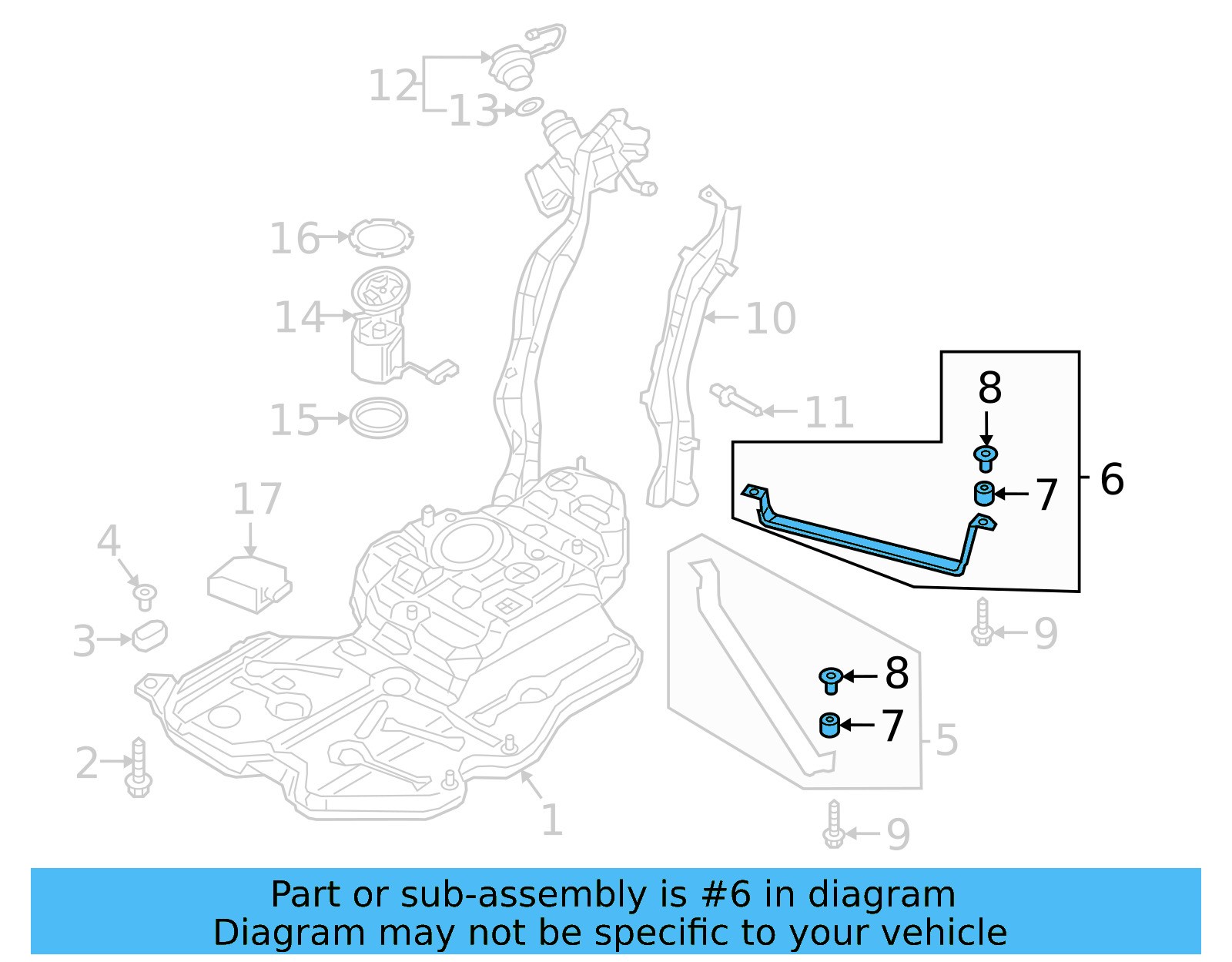 Tank Strap 3QF-201-653 - View 7