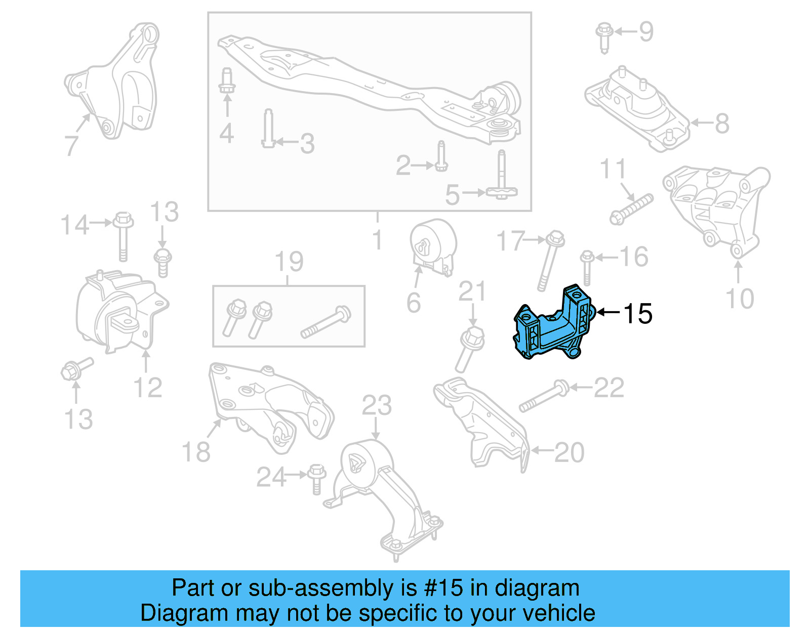 Trans Mount Bracket 7B0-199-555-F - View 9