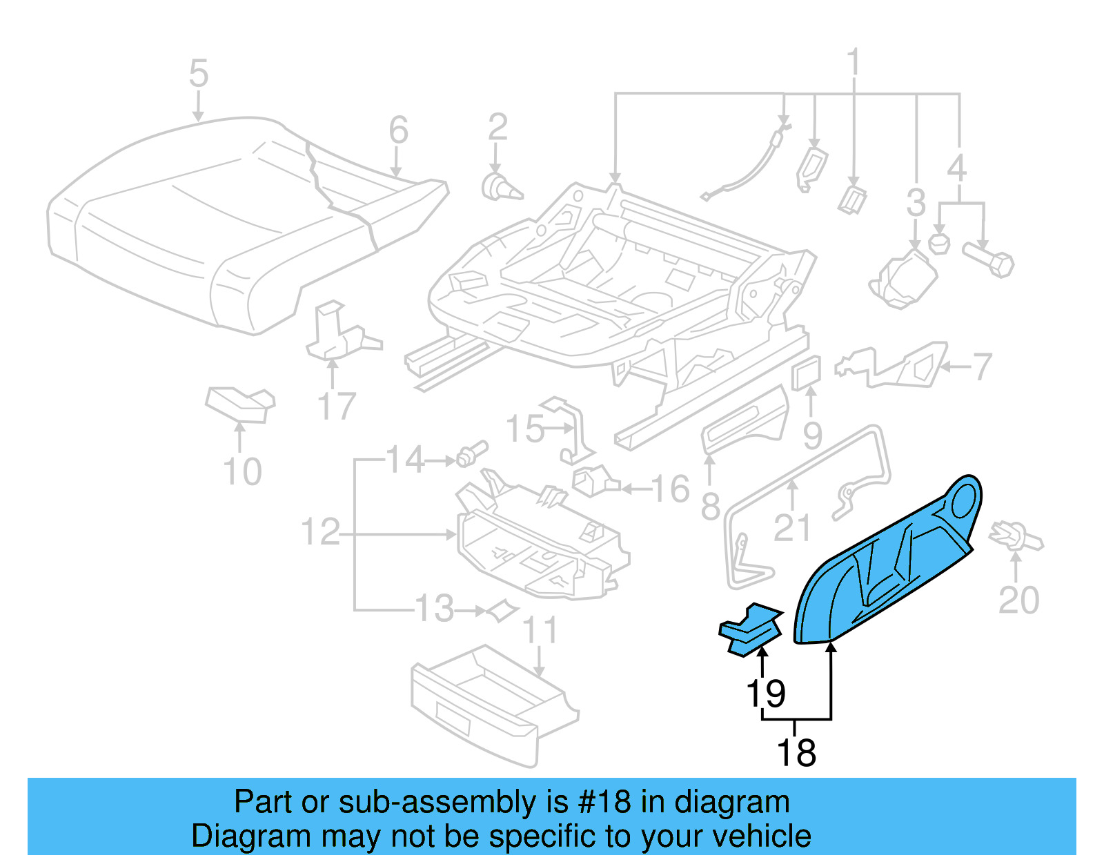 Seat Trim Panel 1K4-881-318-AC-31X - View 7