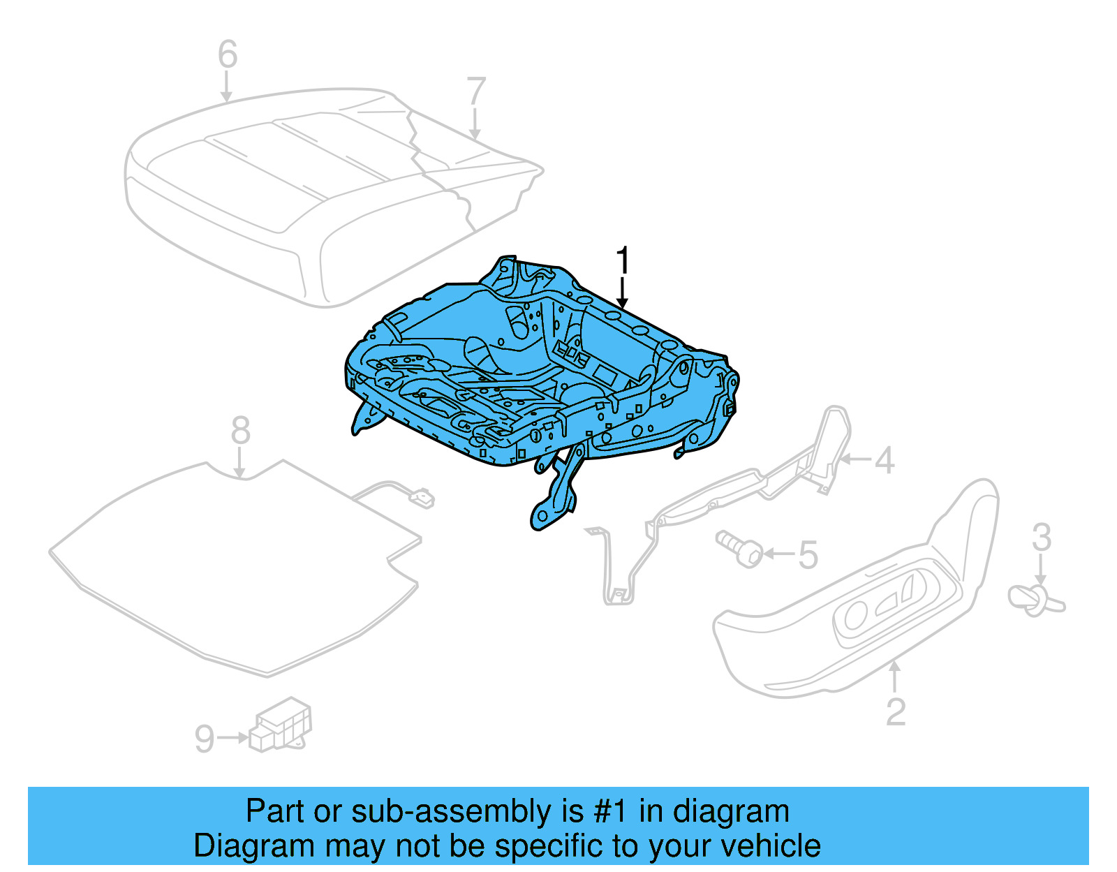 Seat Frame 5N0-881-157 - View 2