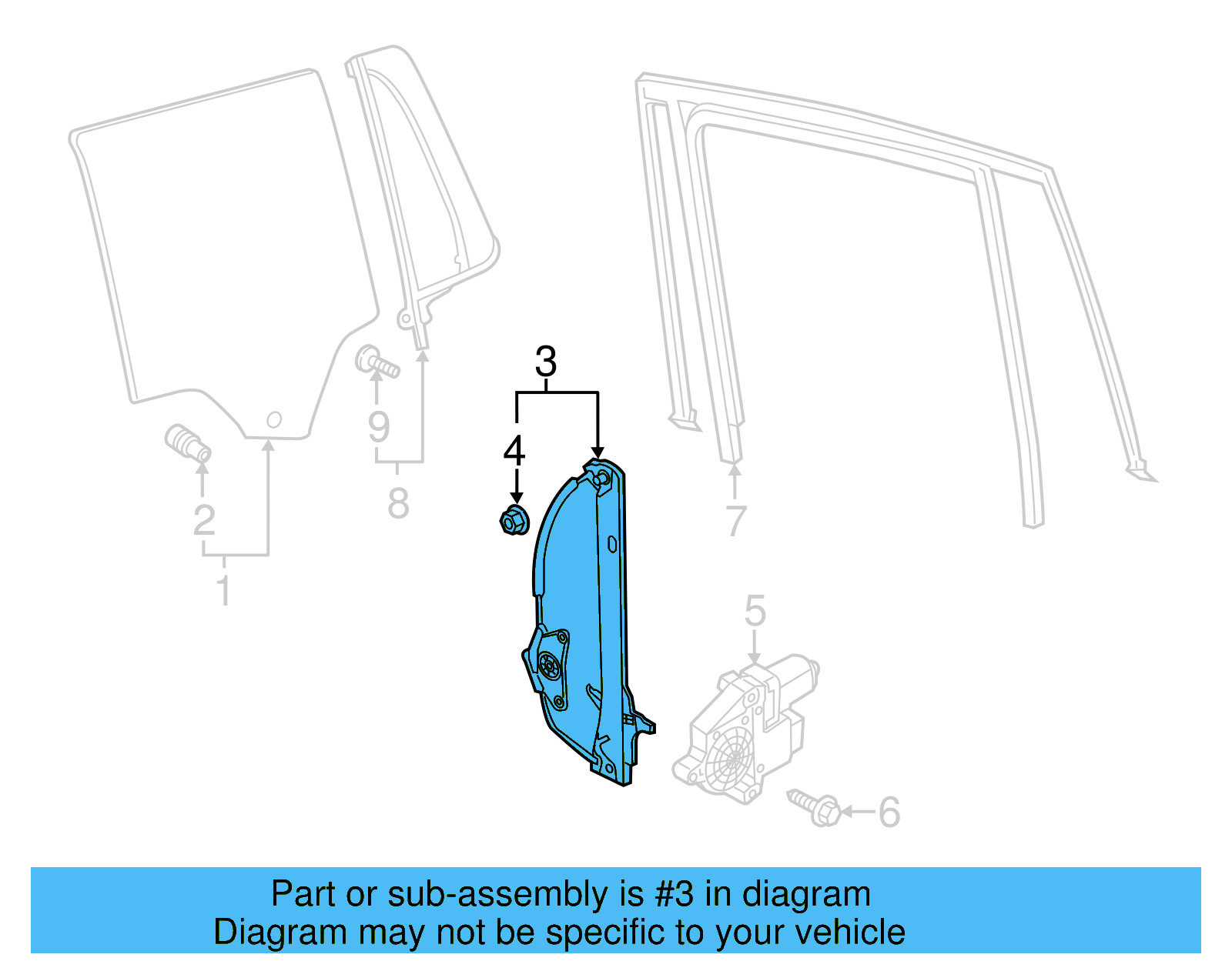 Window Regulator 3CN-839-462-A - View 4