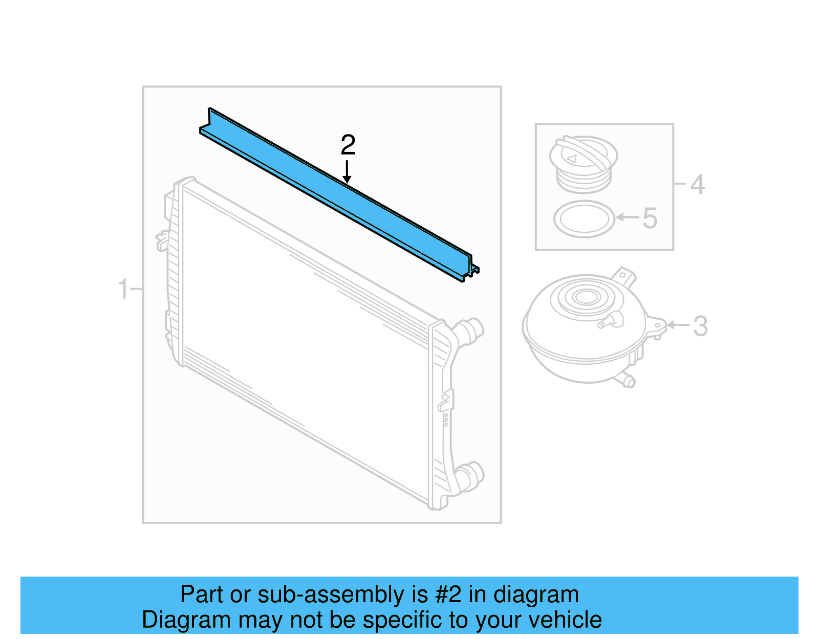 Radiator Upper Seal 5Q0-121-345-G - View 5