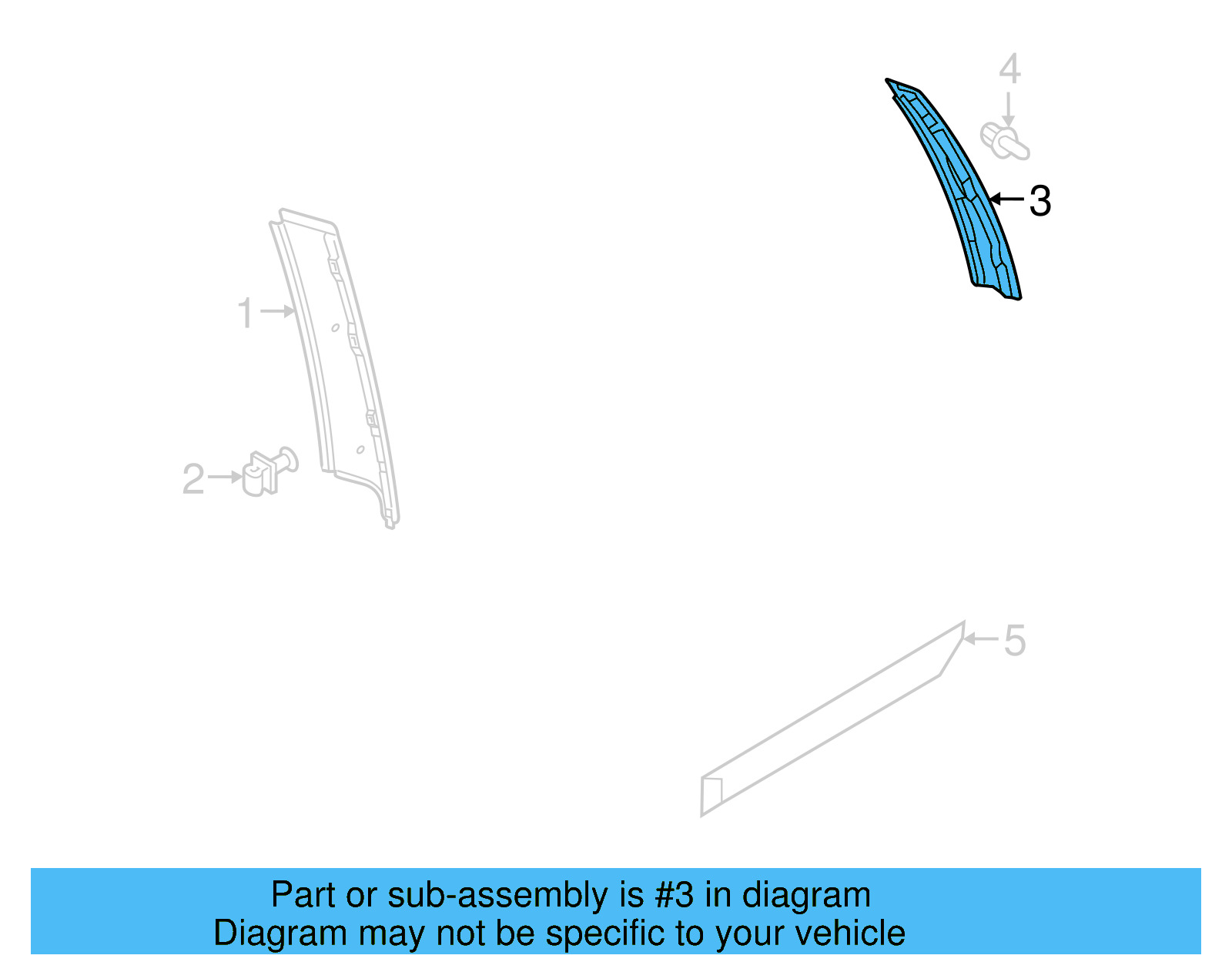 Frame Trim 5G9-839-910-C-041 - View 3