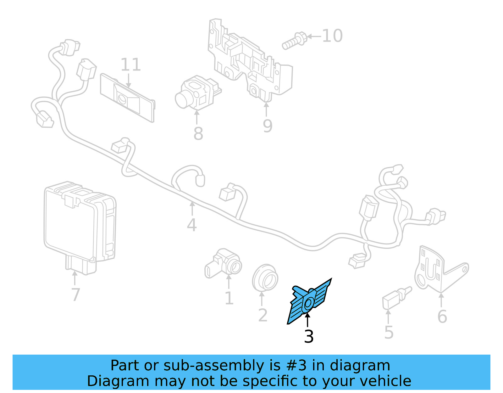 Park Sensor Bracket 3CN-919-493 - View 7