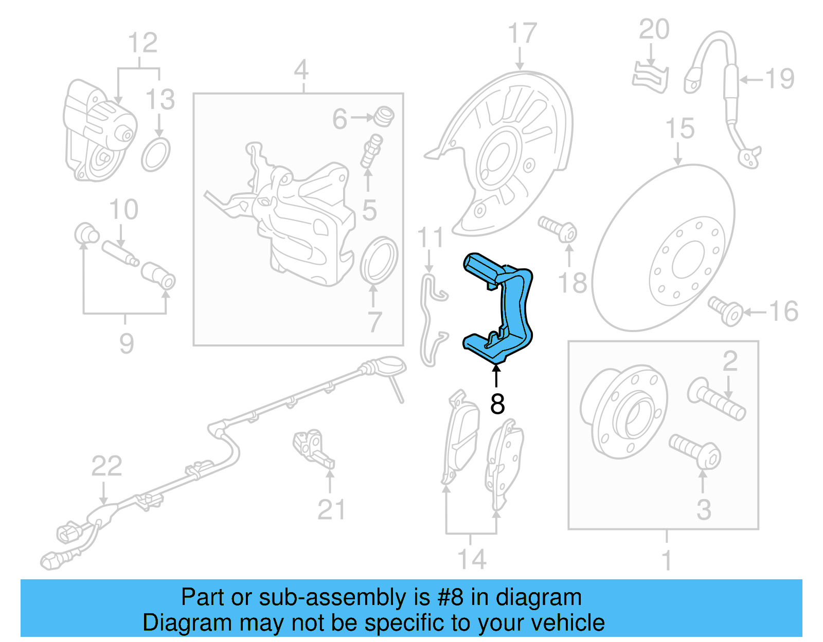 Caliper Mount 8V0-615-425-B - View 4