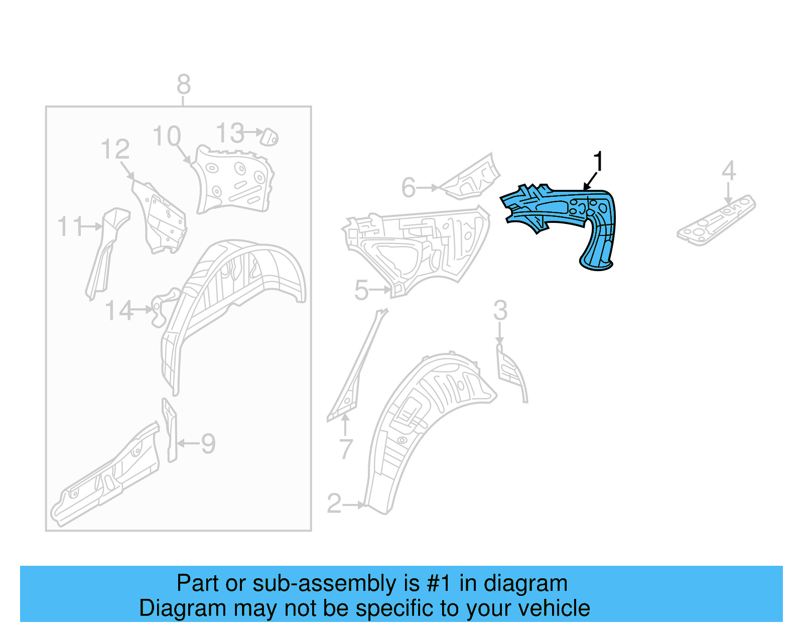 Pillar Reinforced 561-809-262 - View 6