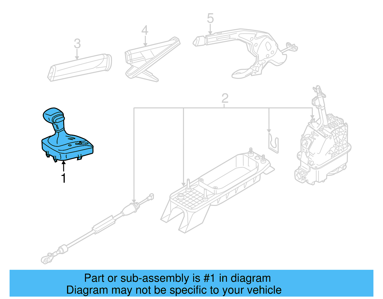 Shift Knob 5C1-713-203-B-OKM - View 4