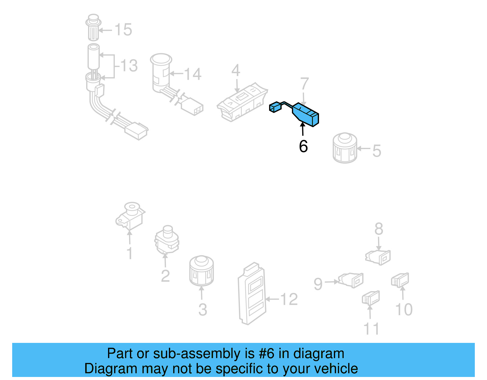 Air Bag Switch 7L6-919-211 - View 4