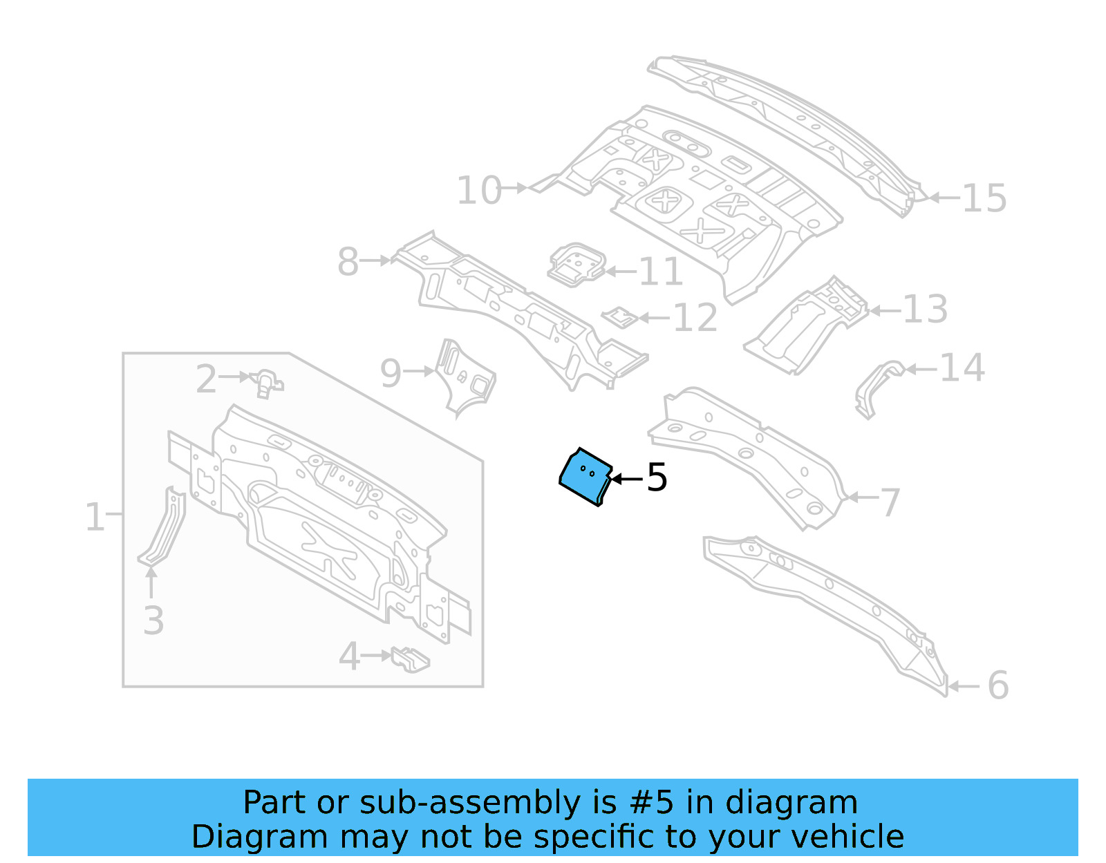 Rear Body Reinforcement 17A-813-323 - View 3