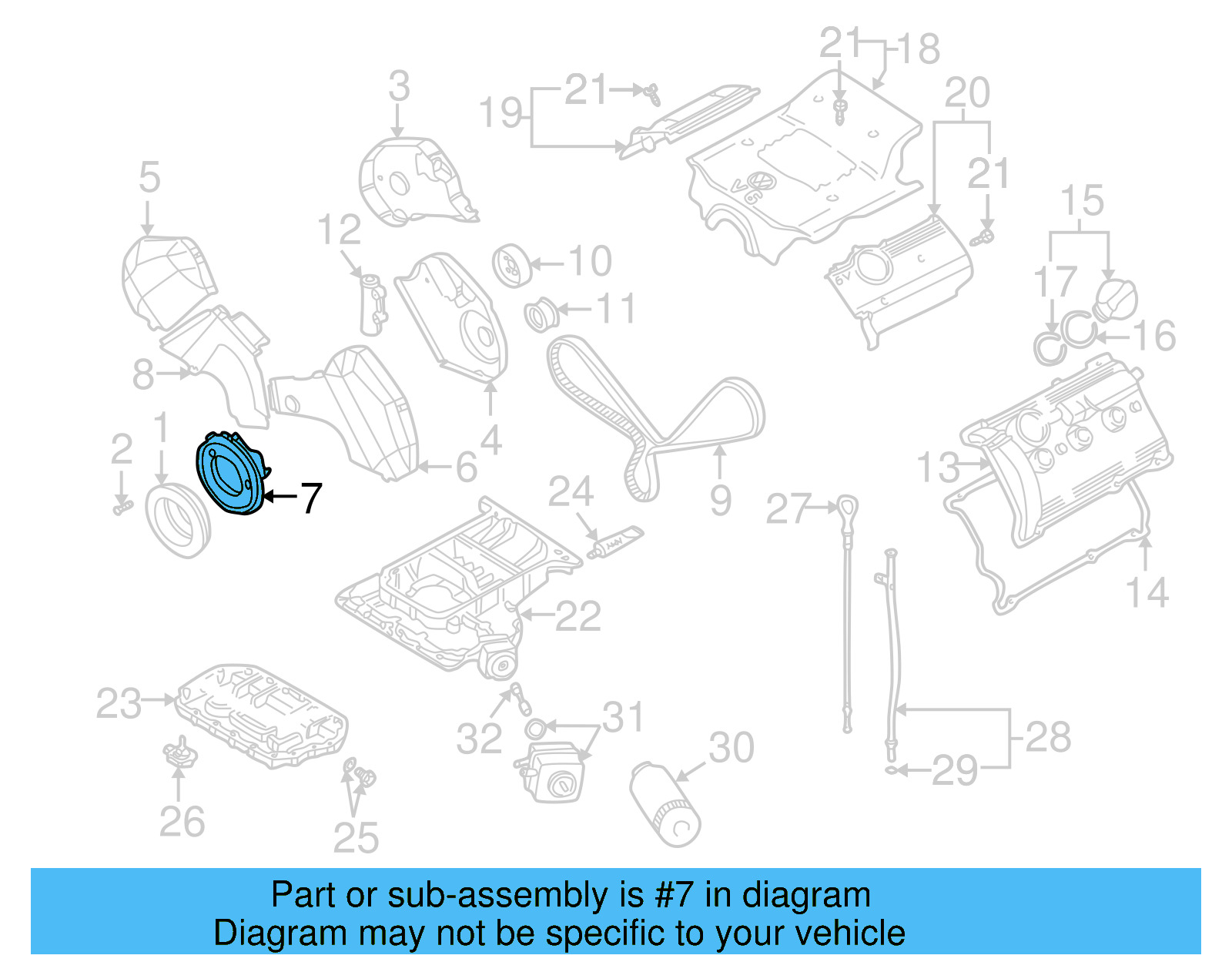 Outer Timing Cover 078-109-127-E - View 3