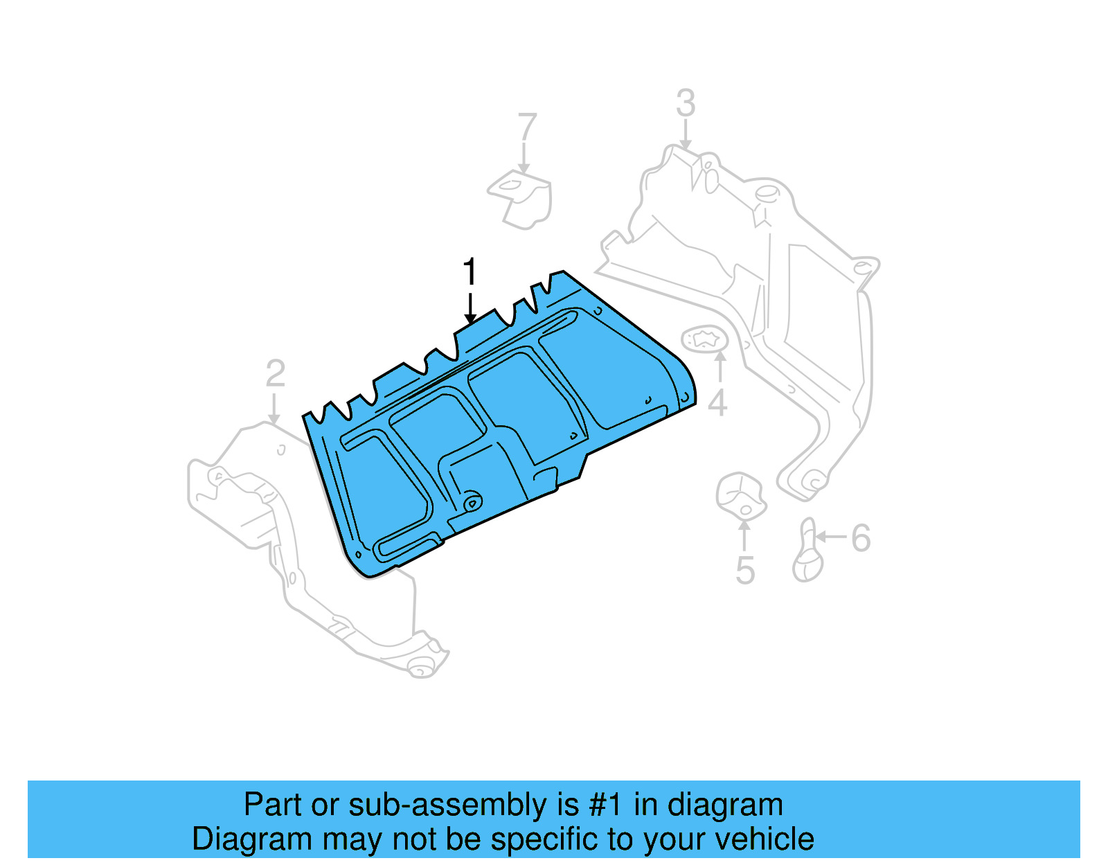 Center Shield 1J0-825-237-P - View 10