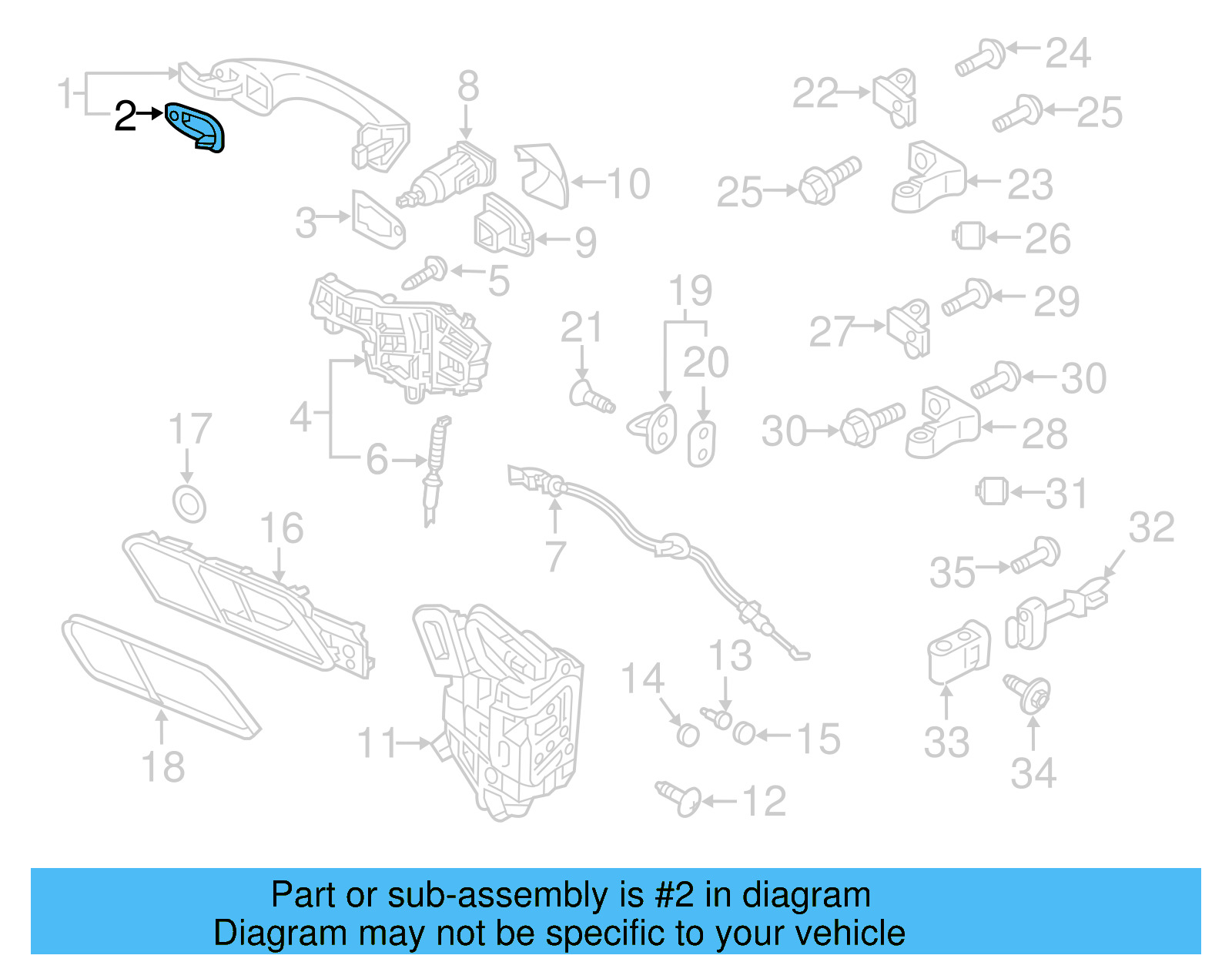 Handle, Outside Gasket 510-837-088-B - View 6