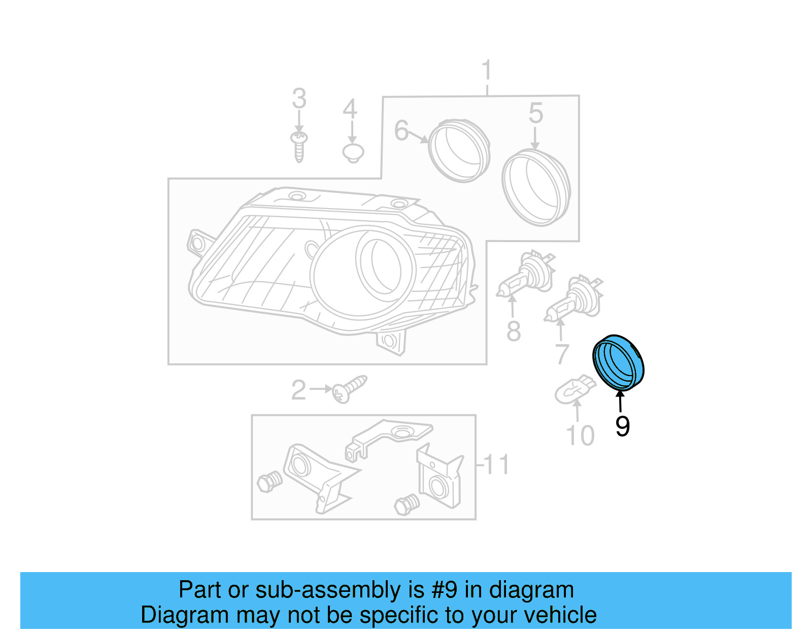 Cap 3C0-941-607-B - View 11