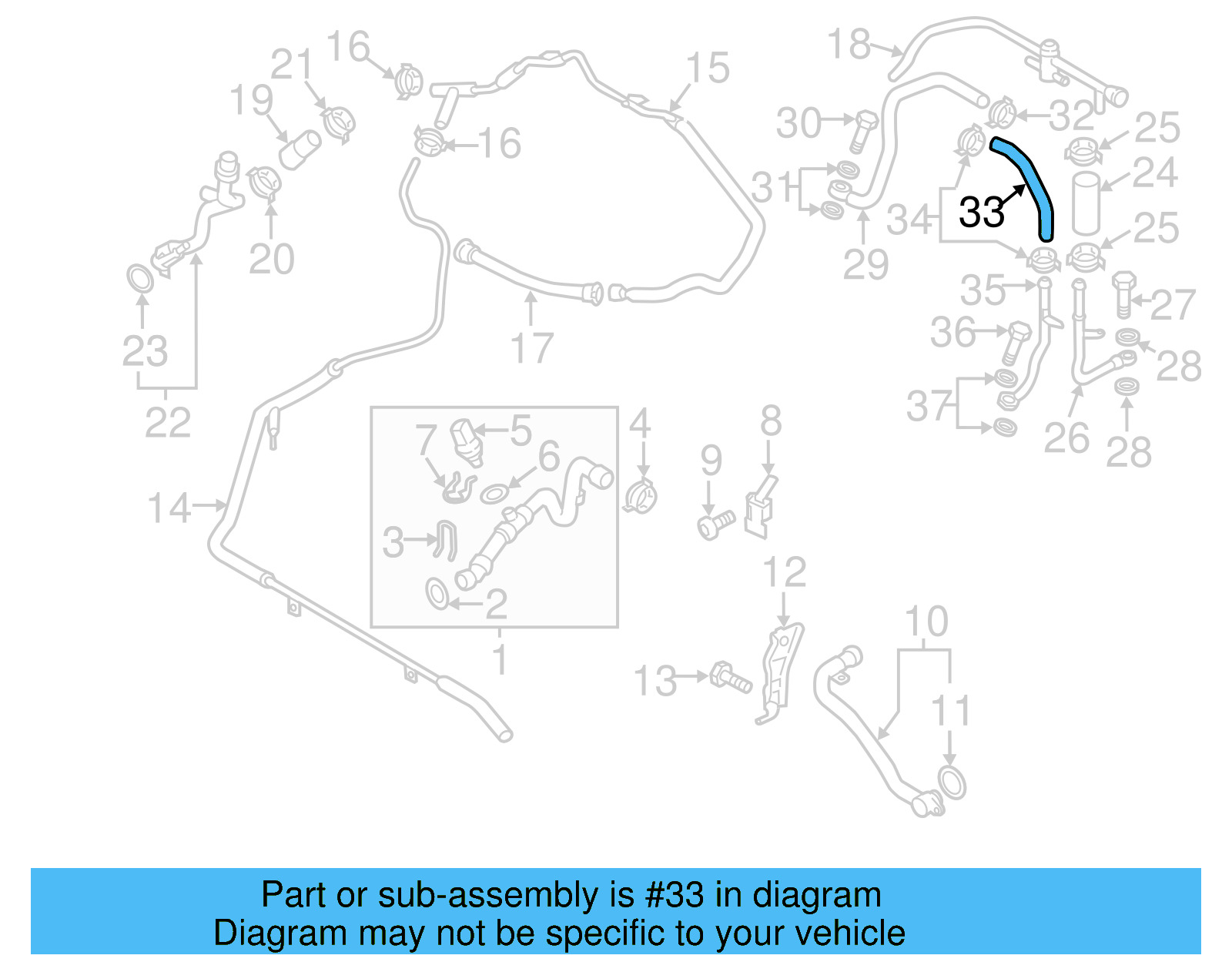 Coolant Hose 059-121-453-G - View 4