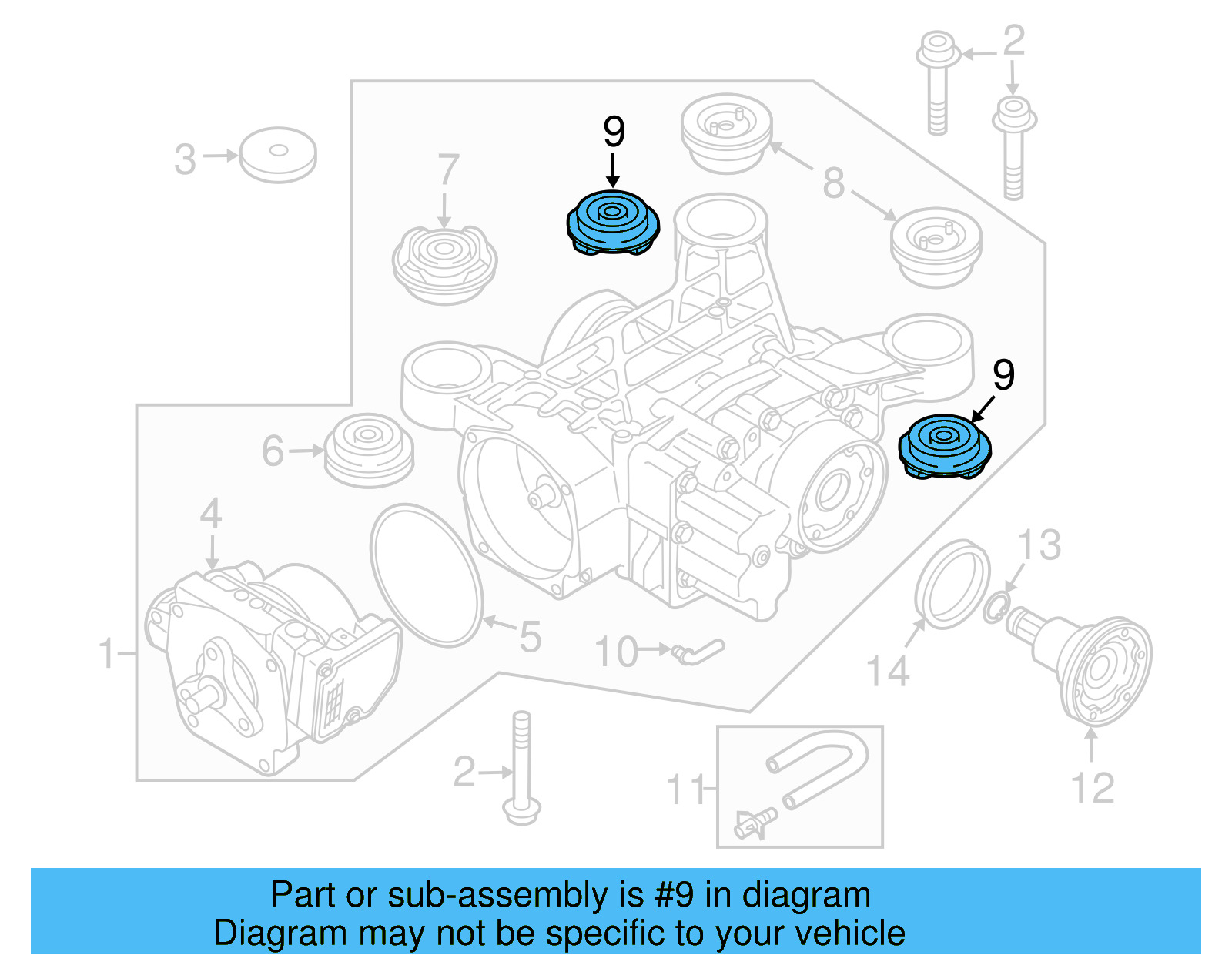 Rear Mount Rear Bushing 1K0-599-438-A - View 16