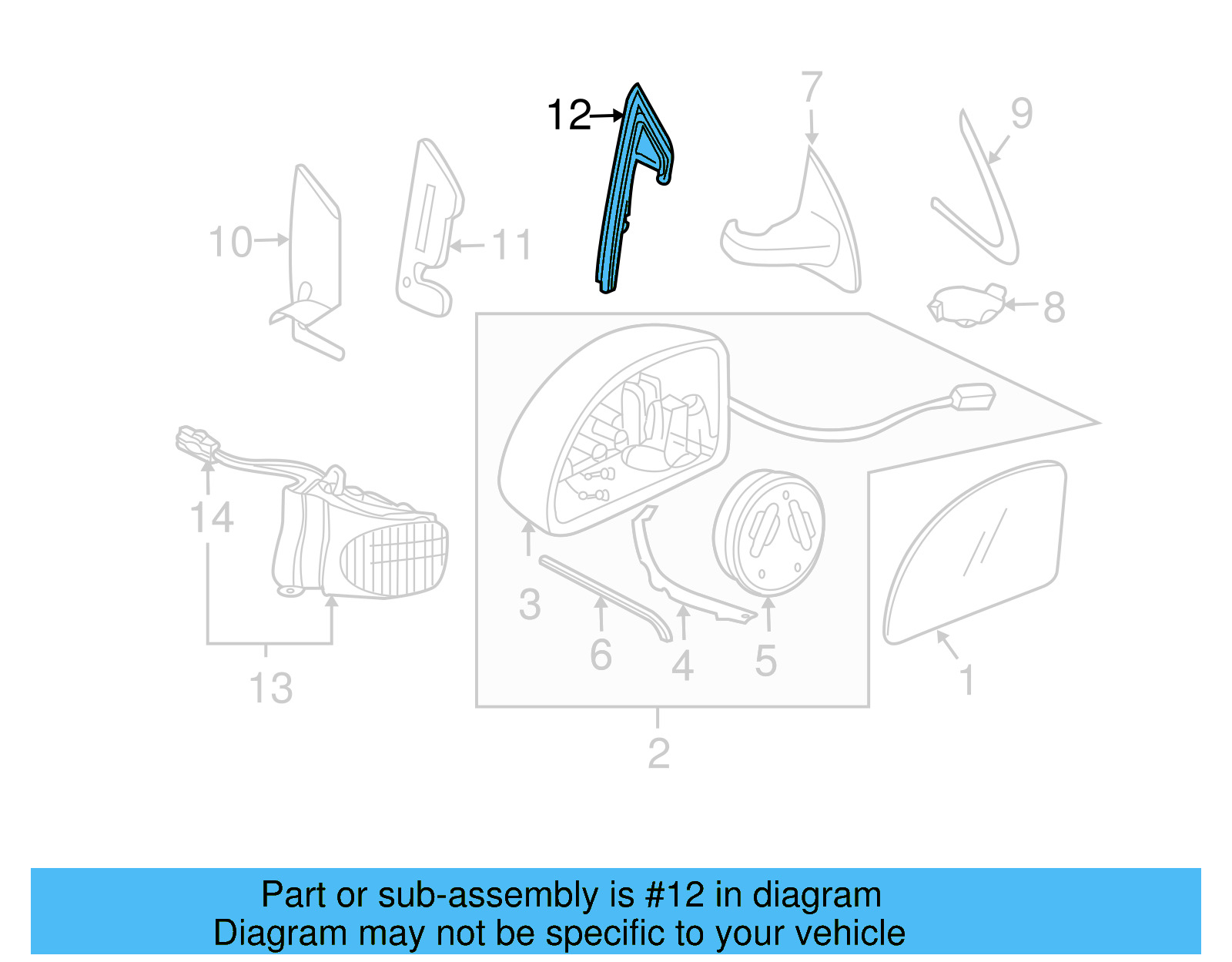Door Mirror Cover 1Y0-857-503-B - View 4