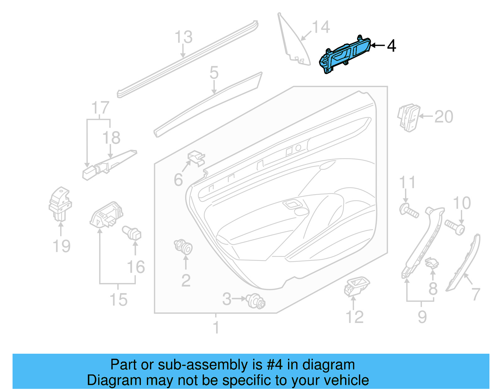 Handle, Inside 561-839-019-G-UBN - View 3