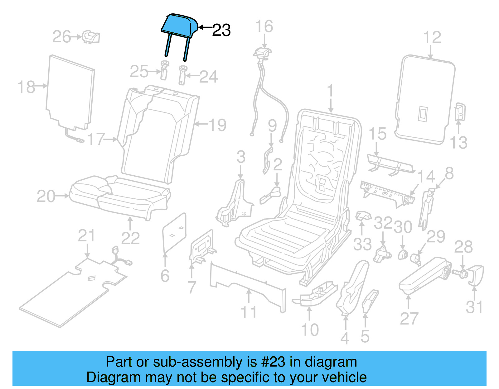 Headrest, Outer 3CN-885-901-E-JBX - View 9
