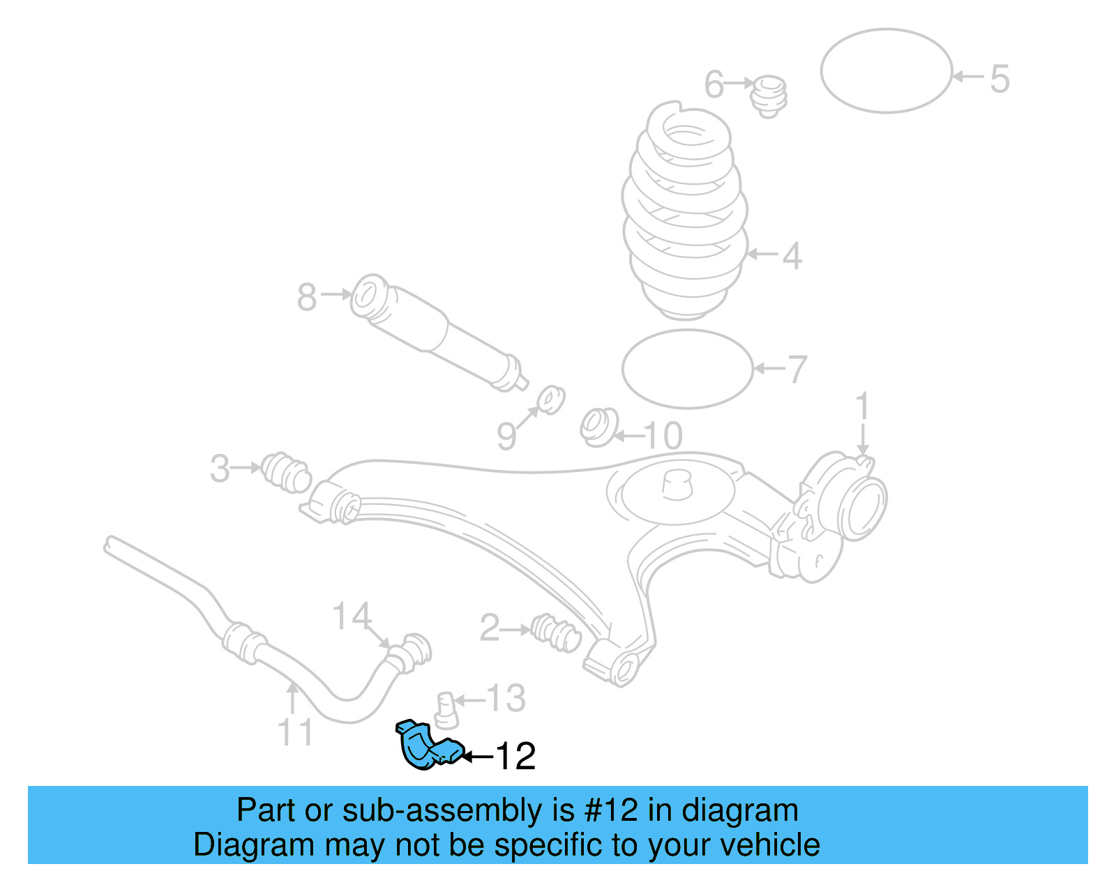 Stabilizer Bar Bracket 701-511-417 - View 5