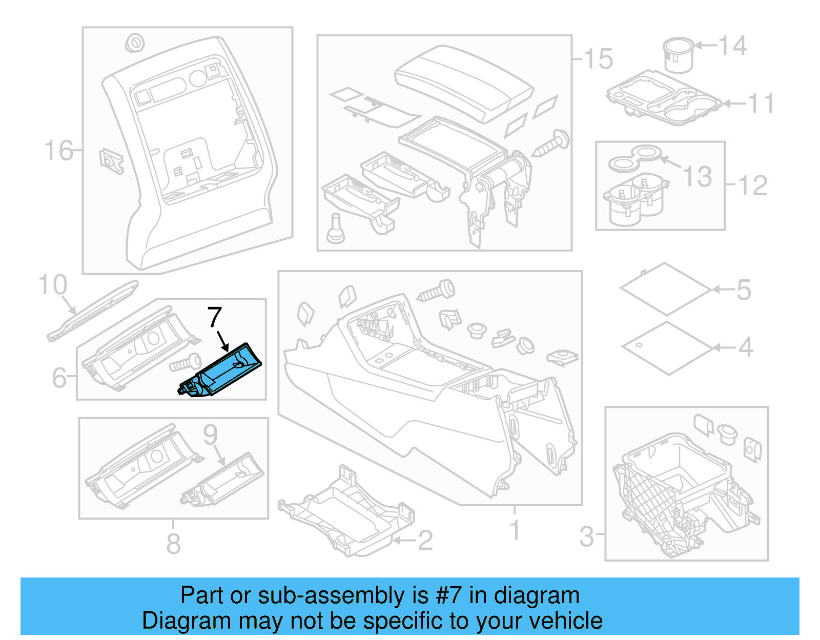 Ashtray Insert 7P6-857-311-B - View 9