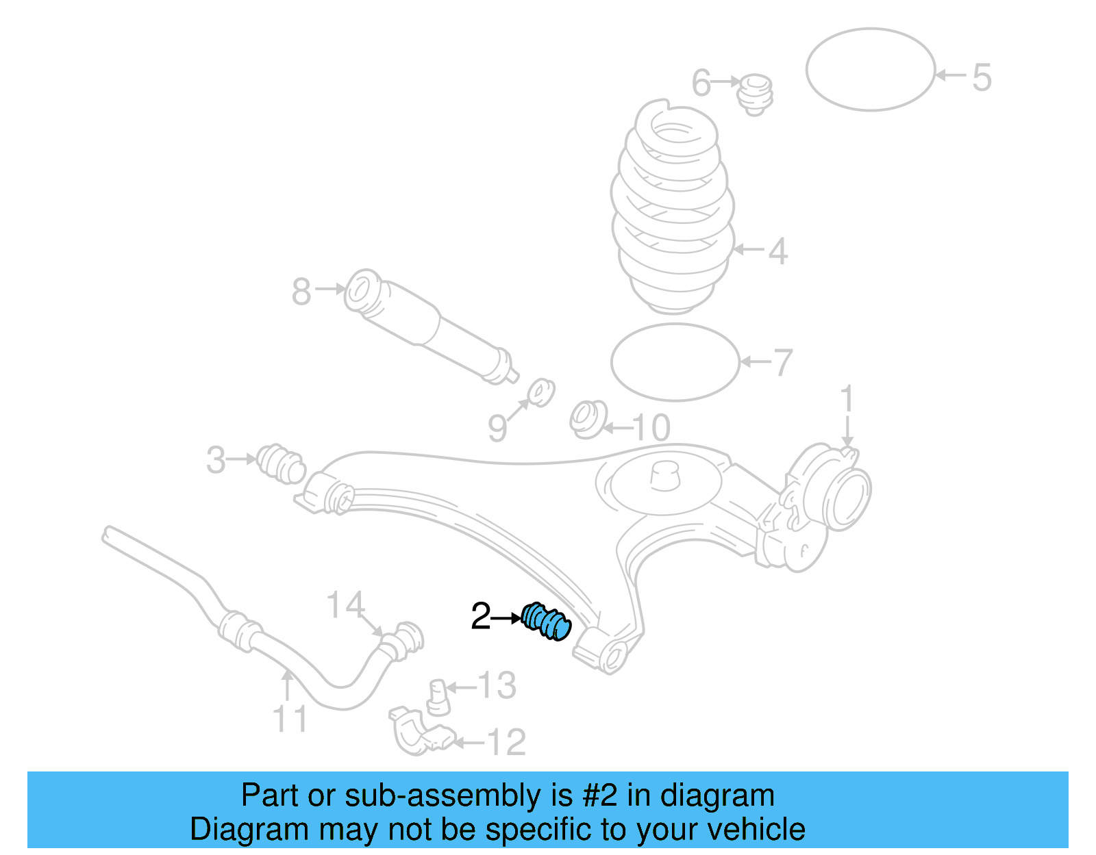 Lower Control Arm Outer Bushing 701-501-131 - View 4