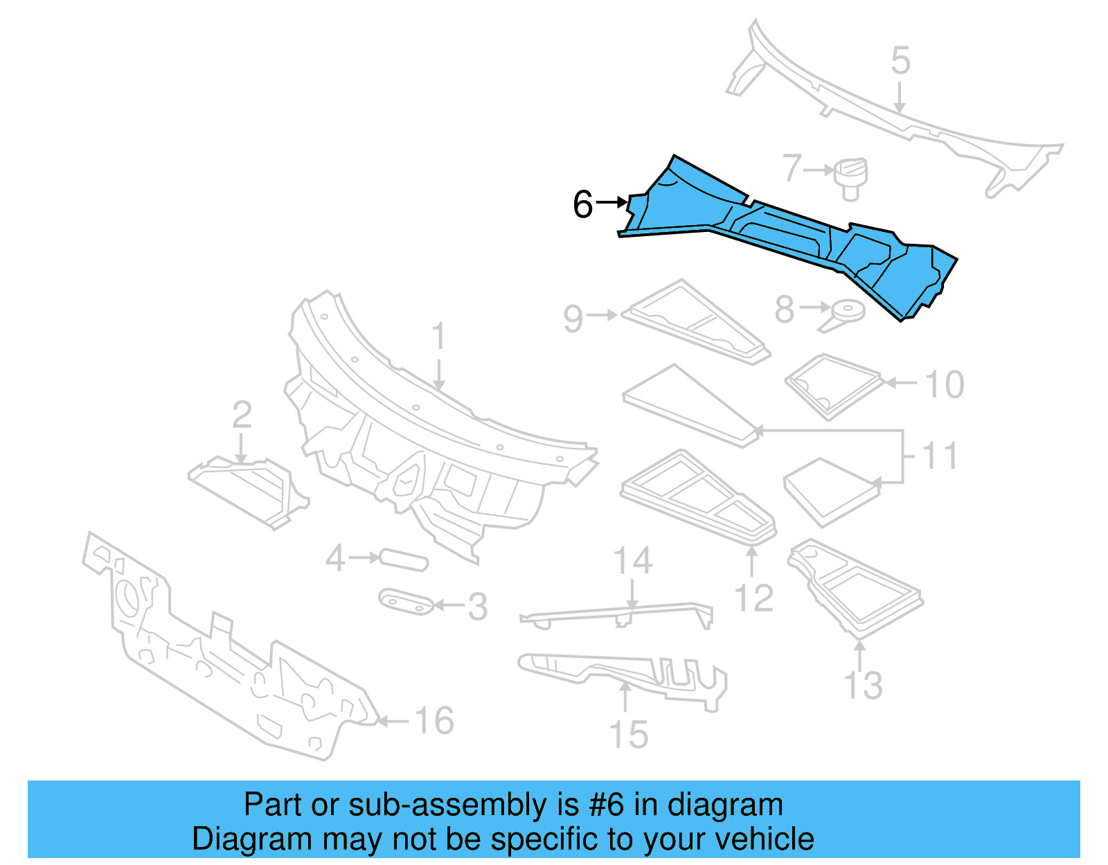 Top Cover 3D1-819-417-G-B41 - View 3