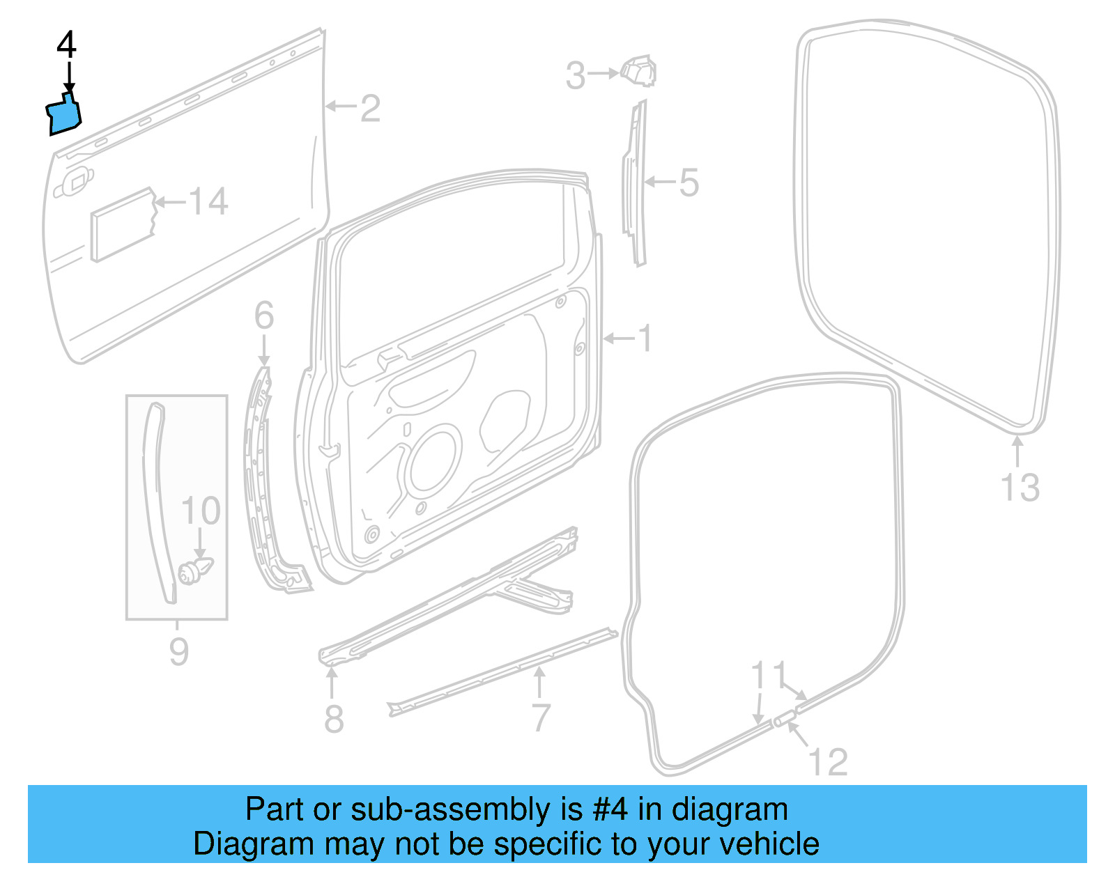Exterior Panel Pad 1K0-868-759-B - View 8