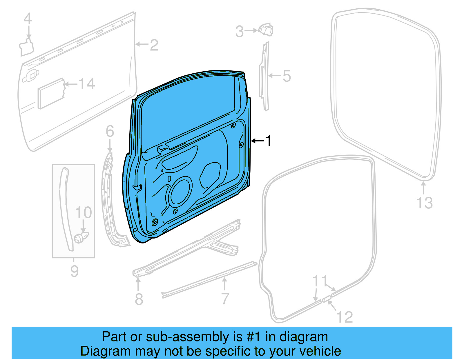 Door Frame Assembly 1K4-831-301-AB - View 4