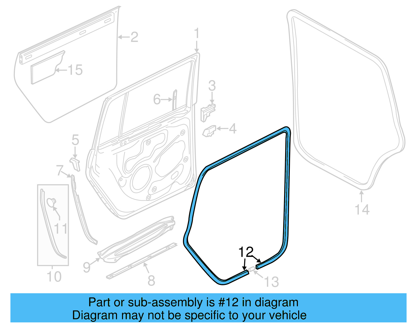 Door Weather 1K6-839-702-F-9B9 - View 13