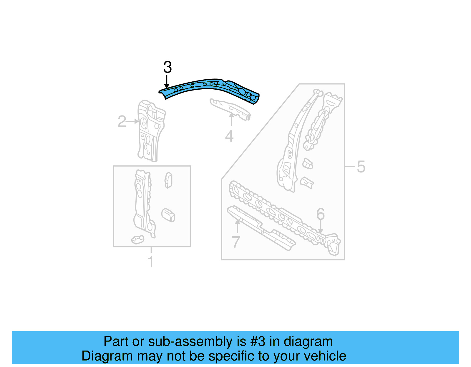 Inner Windshield Pillar 1J0-809-437-E - View 15