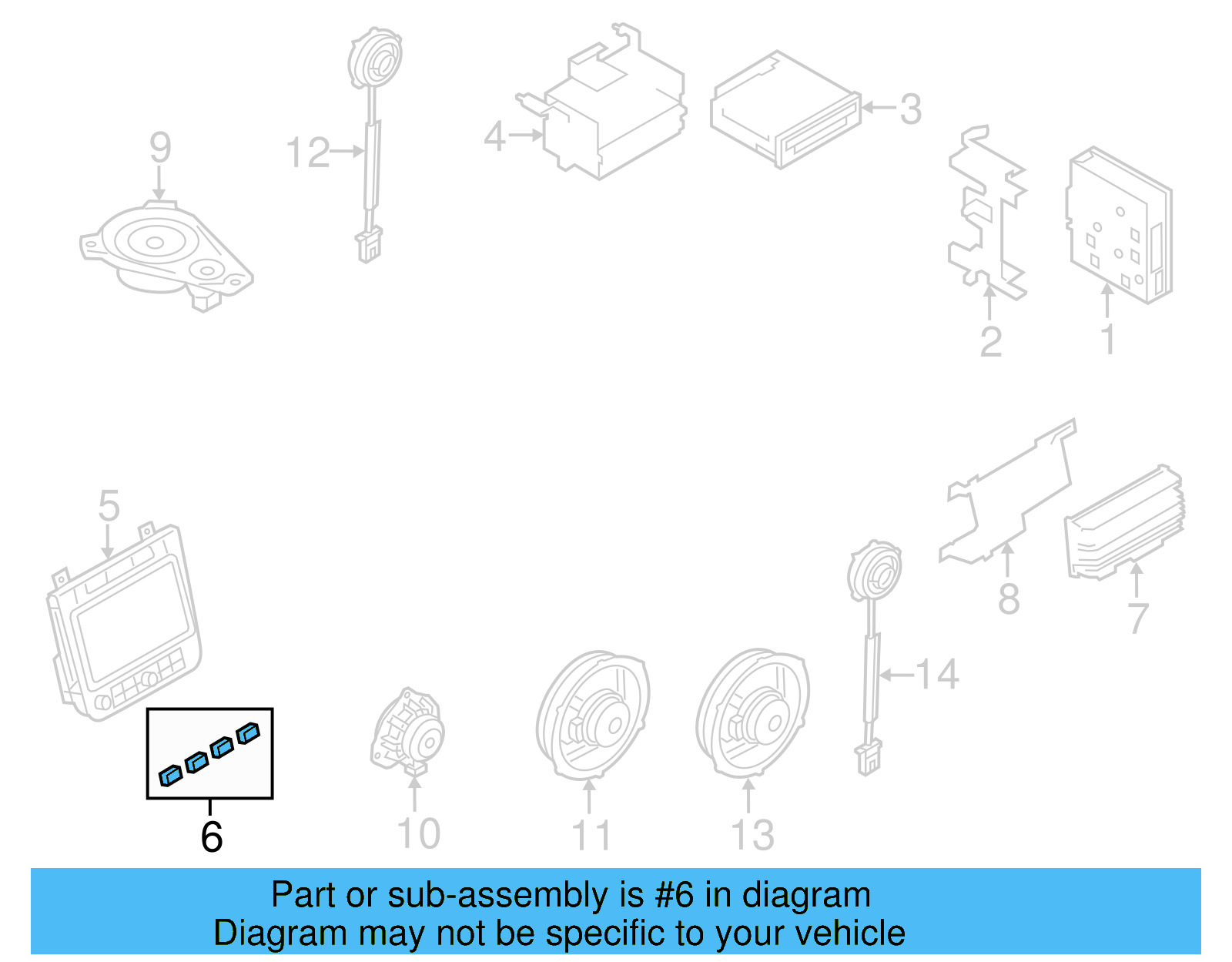 Display Unit Button 7P6-998-929-A - View 10