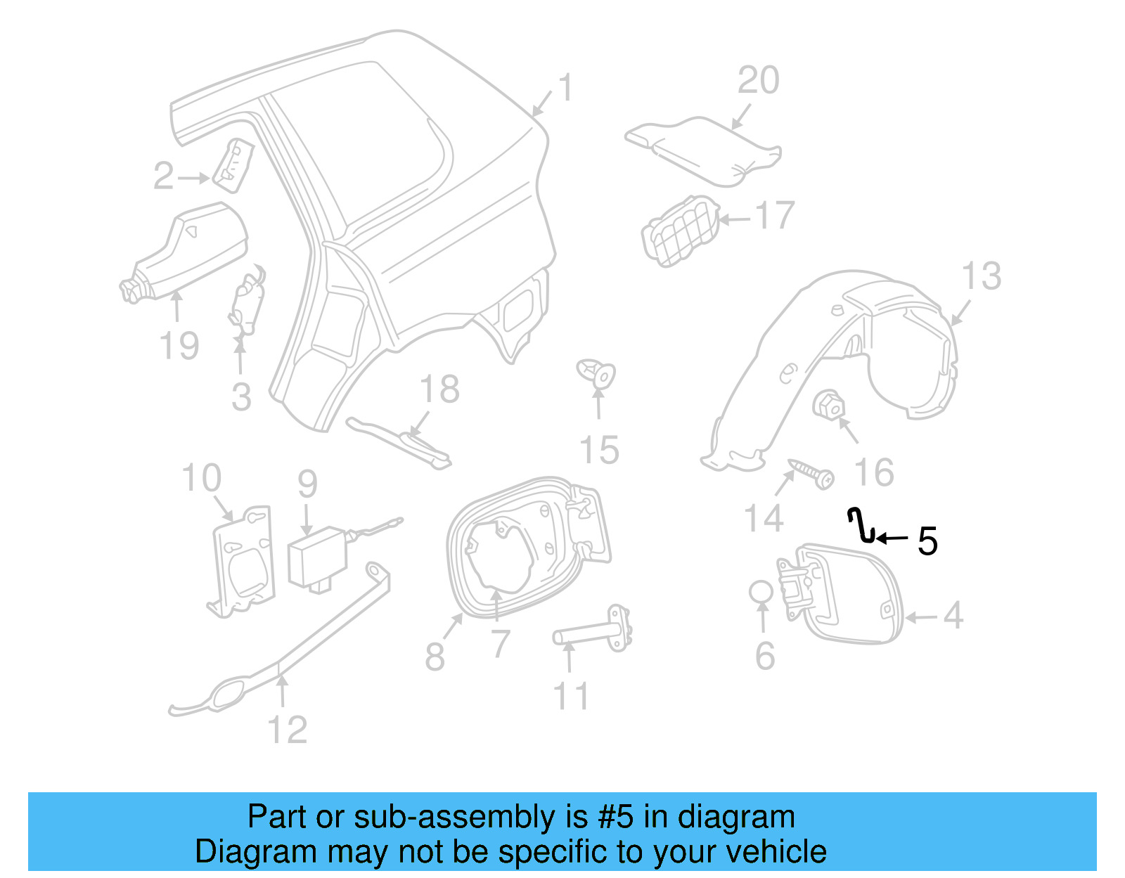 Fuel Door Spring 7L0-809-931 - View 4