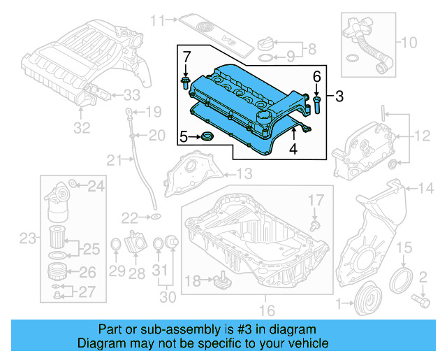 Engine Valve Cover 022-103-429-AA - View 2
