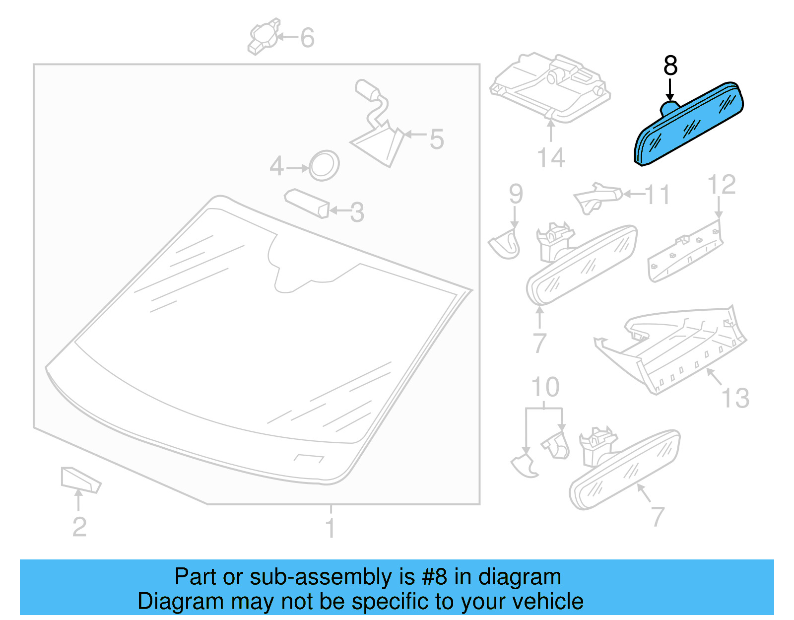 Mirror Inside 3G0-857-511-AC-9B9 - View 7