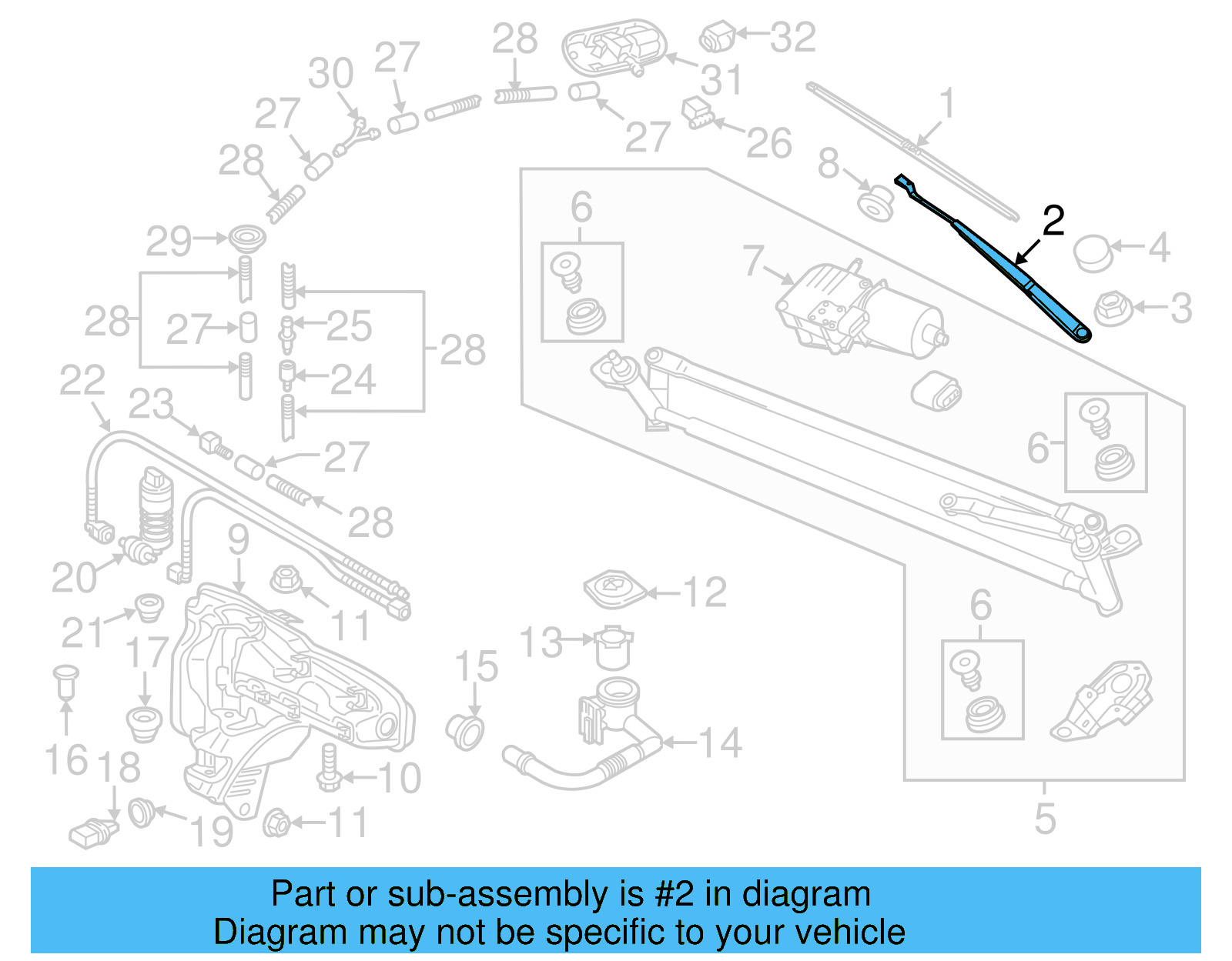 Wiper Arm 5NN-955-410-03C - View 3