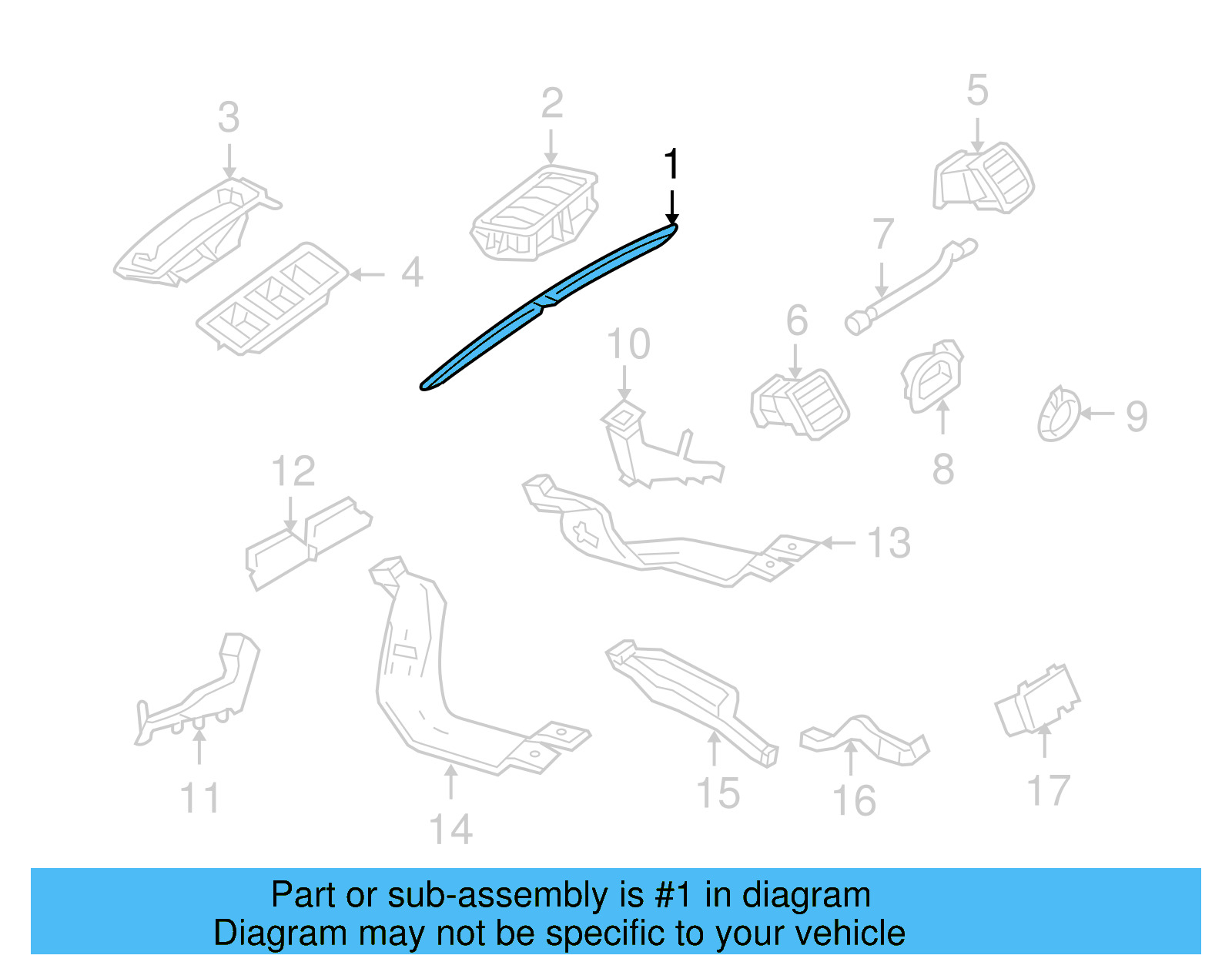 Defroster Grille 5K0-857-473-B-81U - View 13