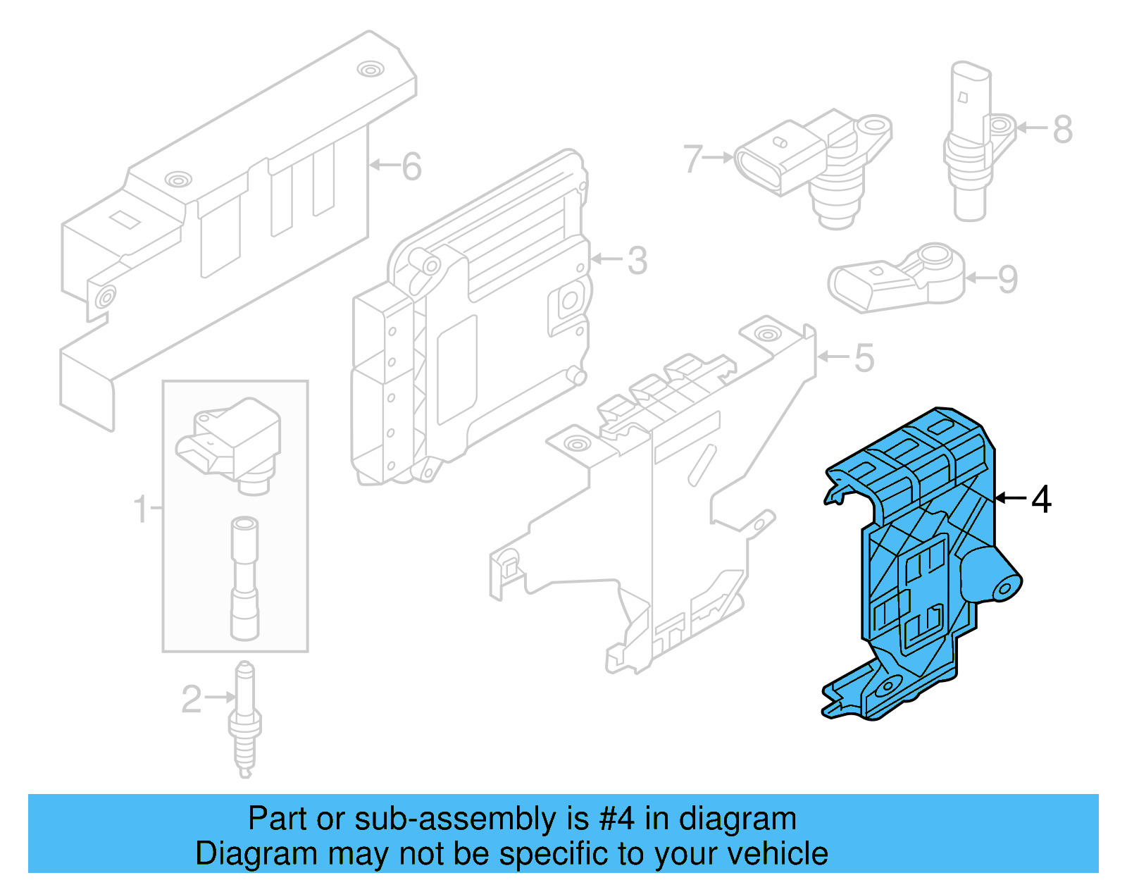 ECM Holder 5Q0-906-507-F - View 40