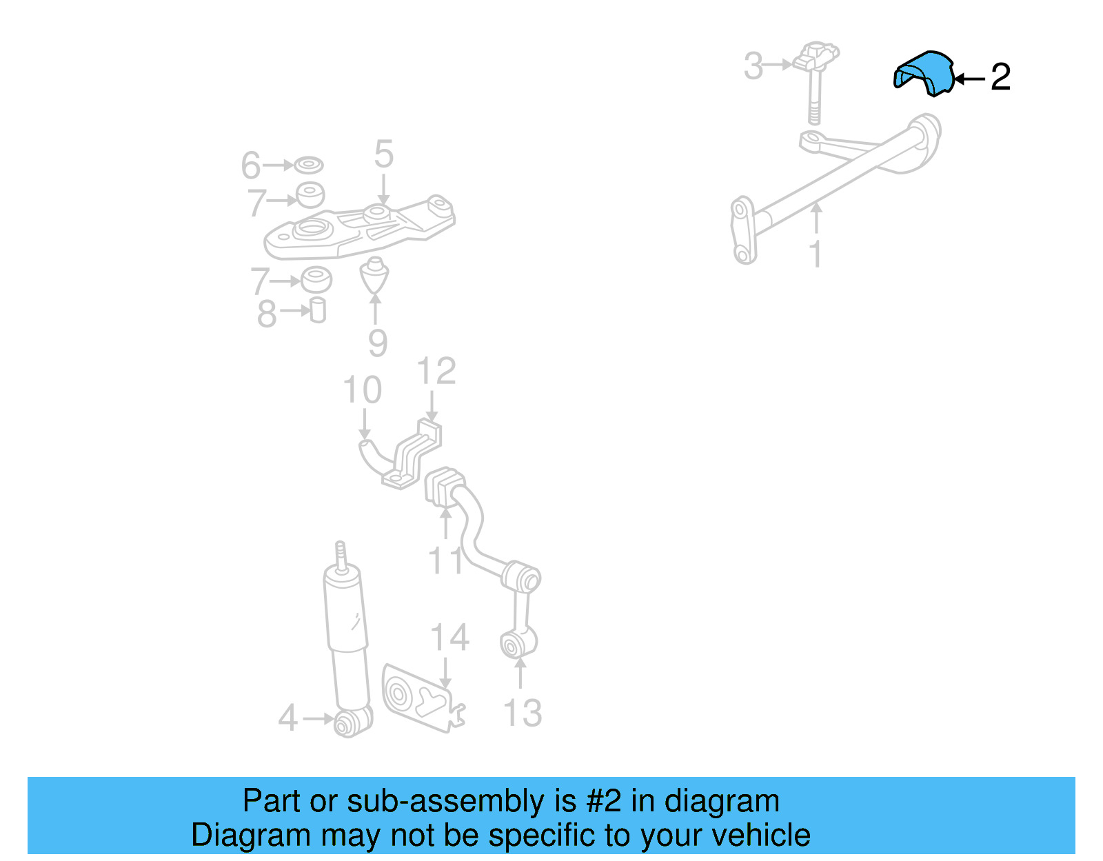 Torsion Bar Rubber Mount 701-411-197 - View 3