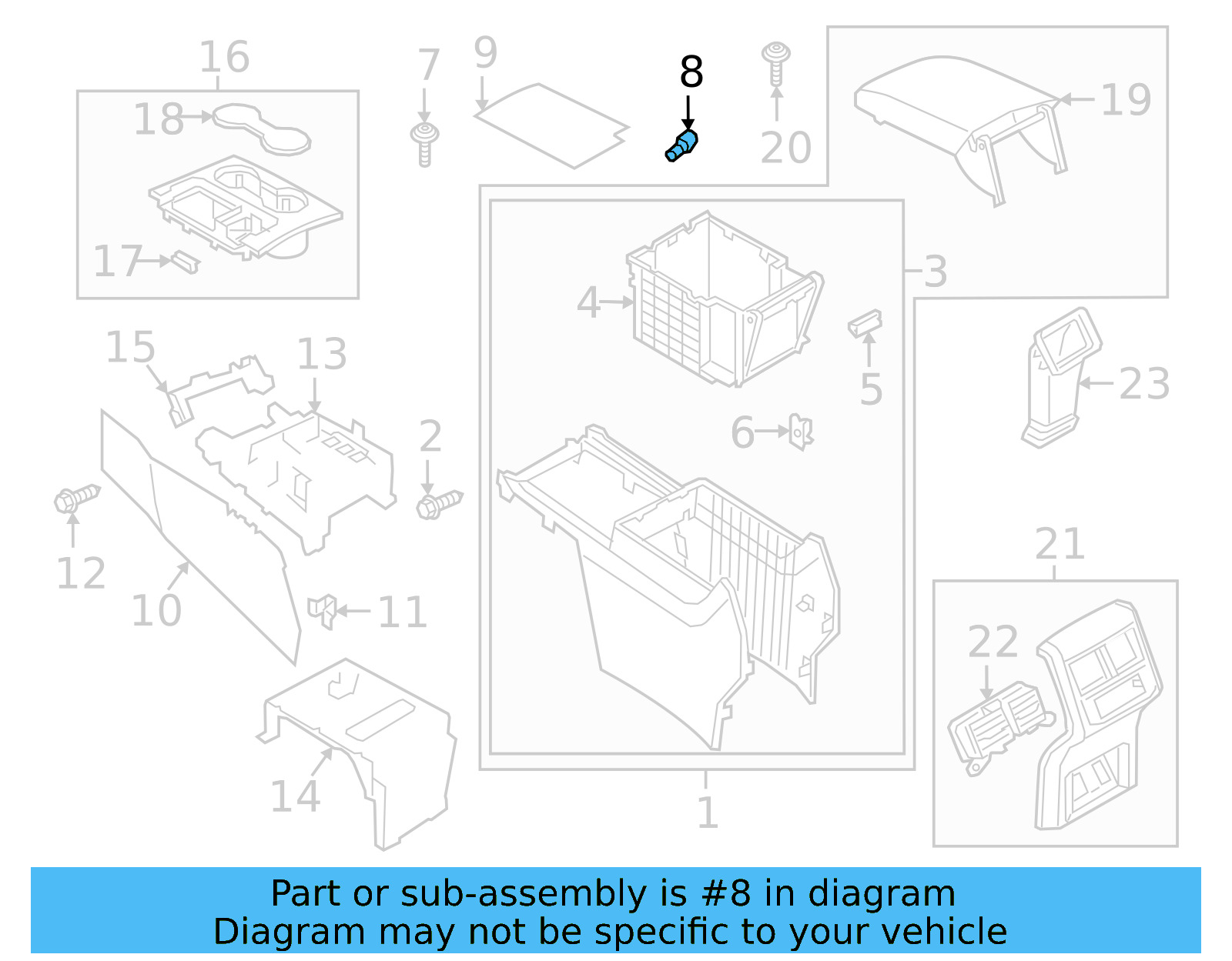 Compartment Box Cover 3CN-863-229-A-82V - View 8