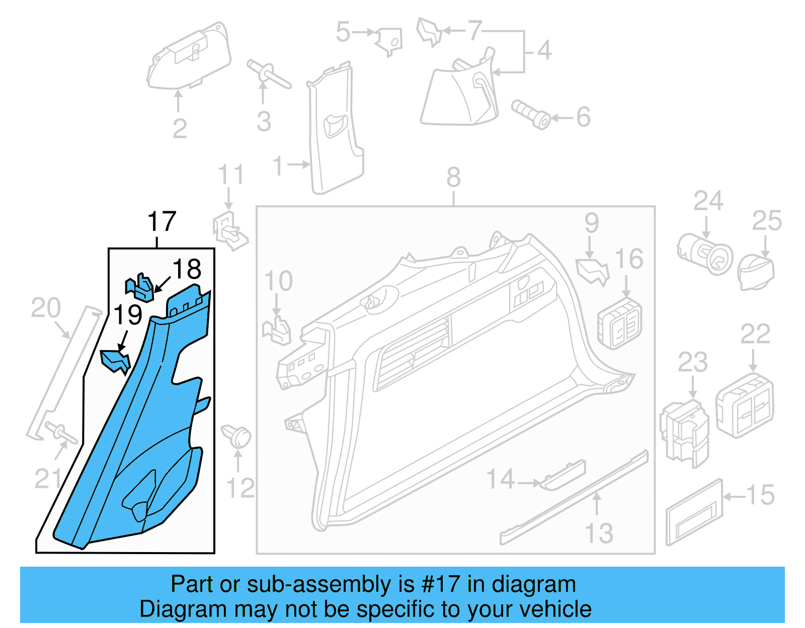 Wheelhouse Trim 7P0-867-766-E-82V - View 10