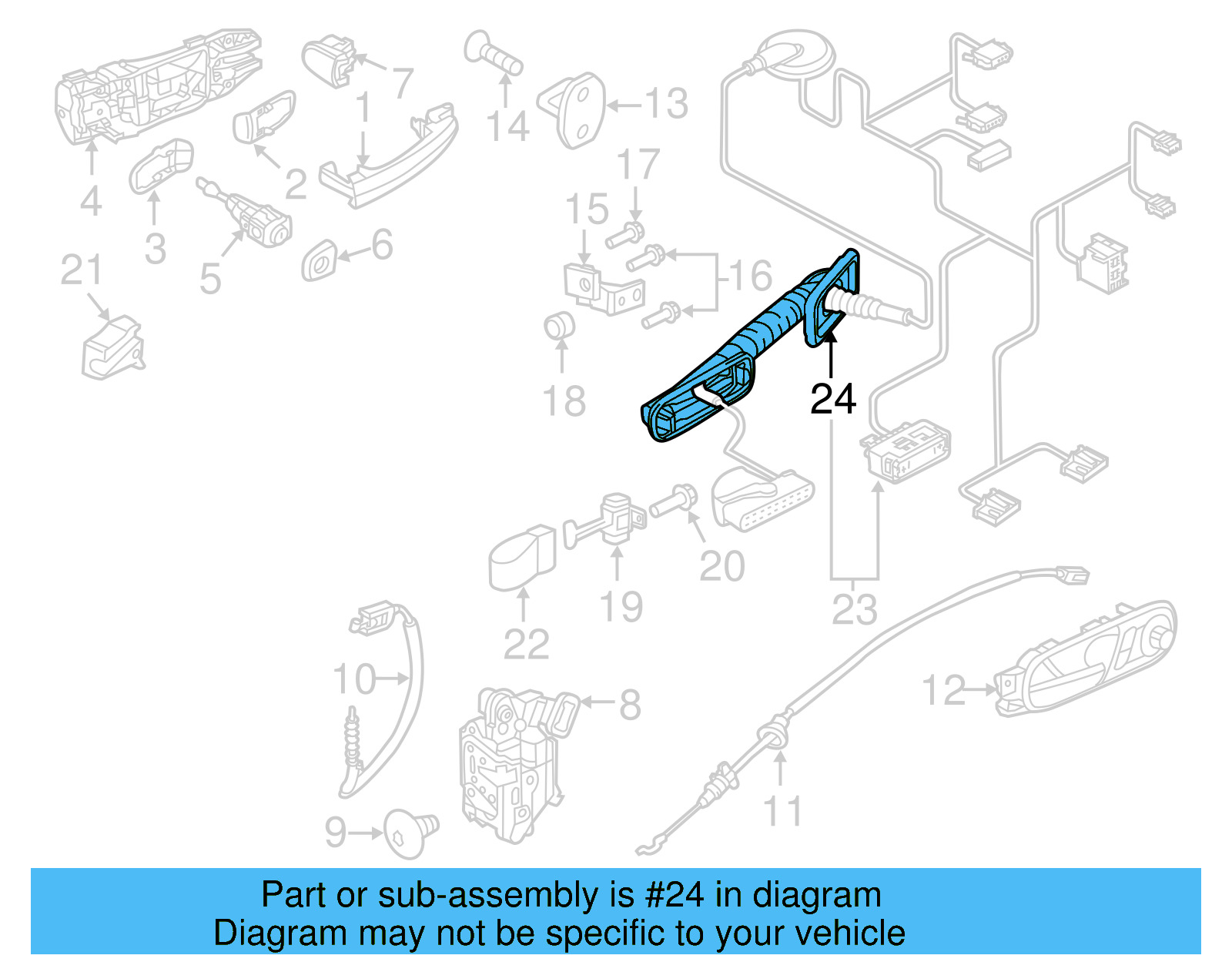 Door Check Cover 5N0-959-843-B - View 8