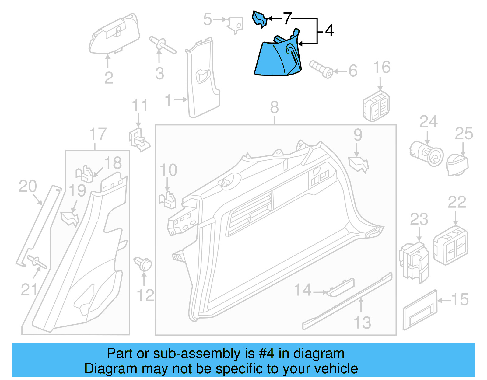 Rear Trim 7P6-867-246-B-MFV - View 4