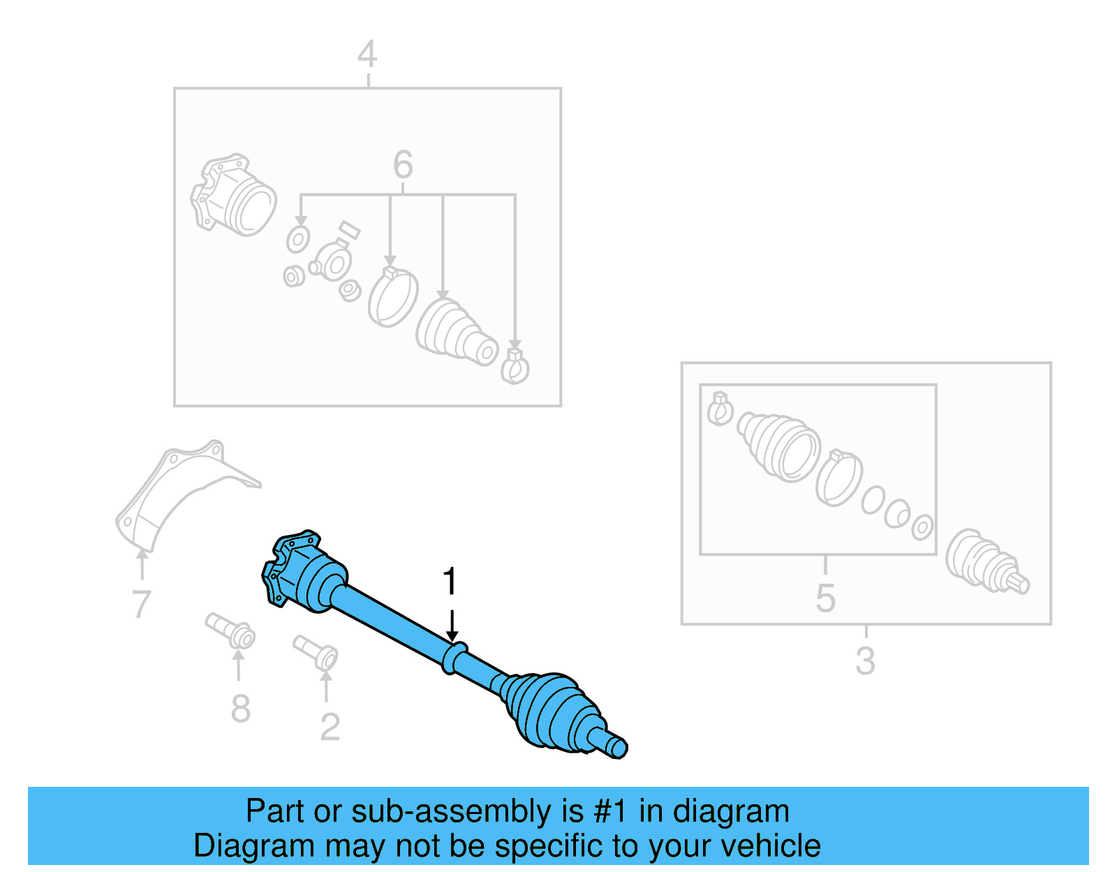 Axle Assembly 1K0-407-271-KB - View 13